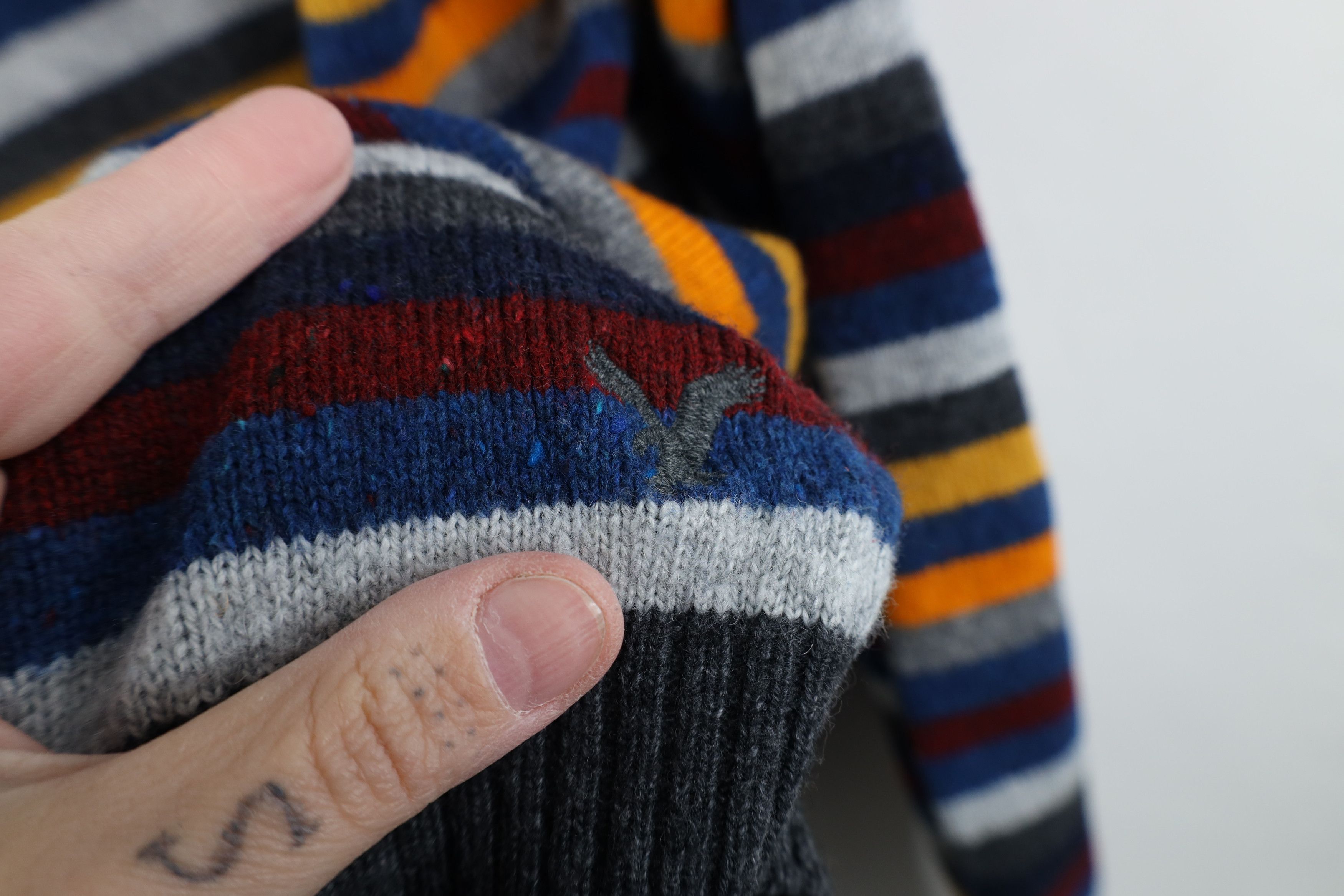 American Eagle Outfitters Vintage Y2K American Eagle Outfitters Rainbow Knit Sweater Size US L / EU 52-54 / 3 - 4 Thumbnail
