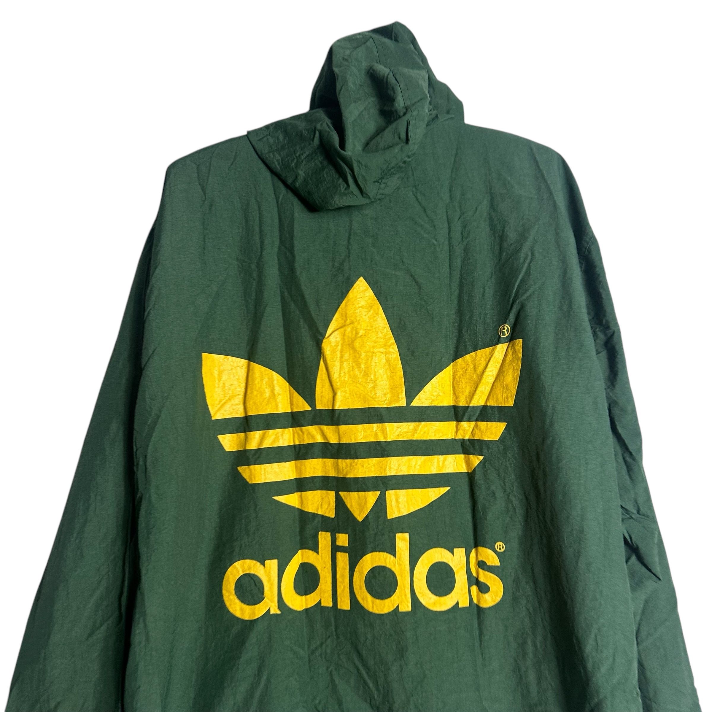 Adidas 🔥RARE🔥Vtg Adidas Big Logo Full Button Hoodie Windbreaker Size US M / EU 48-50 / 2 - 2 Thumbnail