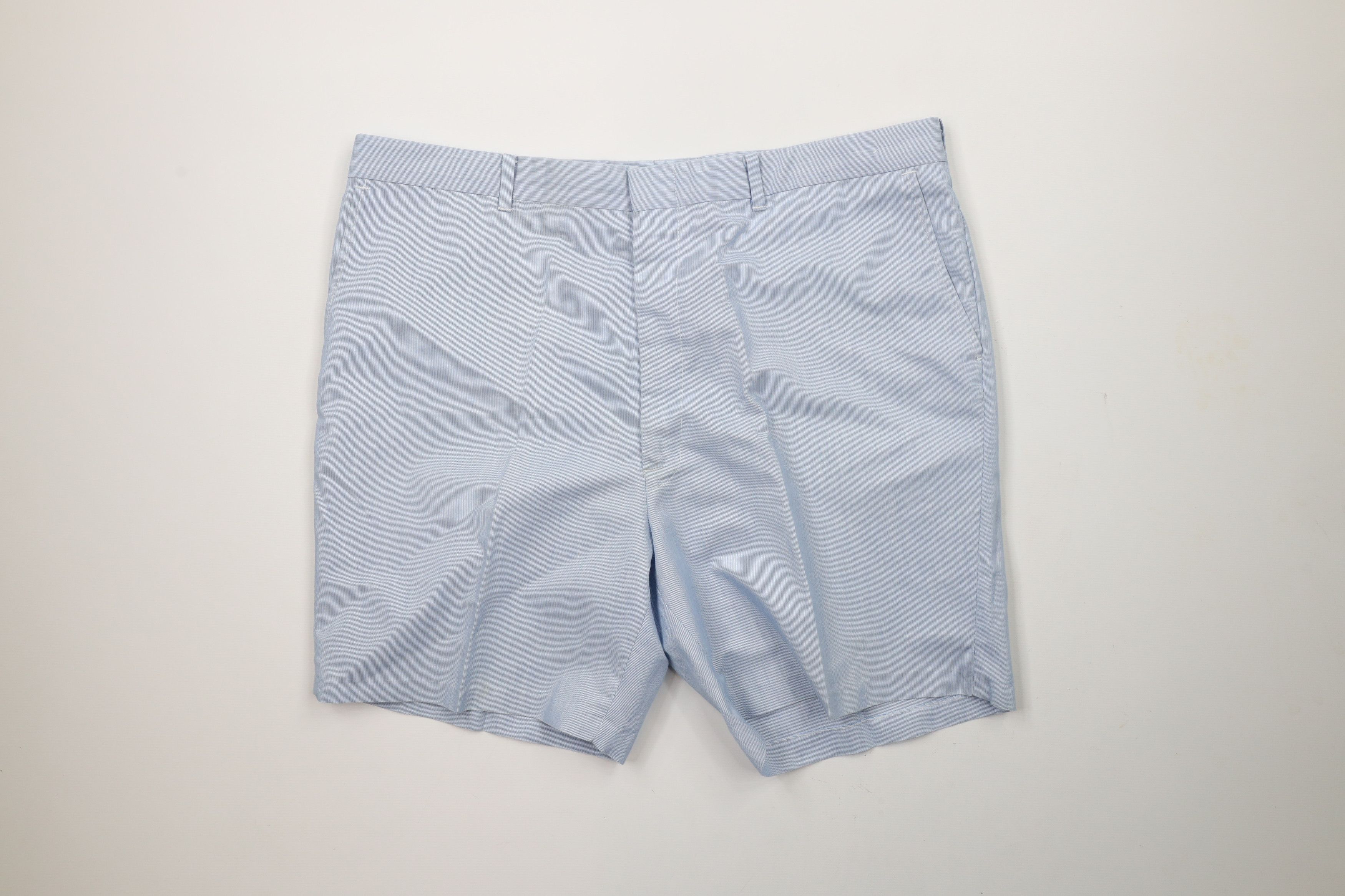 Vintage Vintage 70s Streetwear Above Knee Chino Shorts Blue USA Size US 38 / EU 54 - 1 Thumbnail