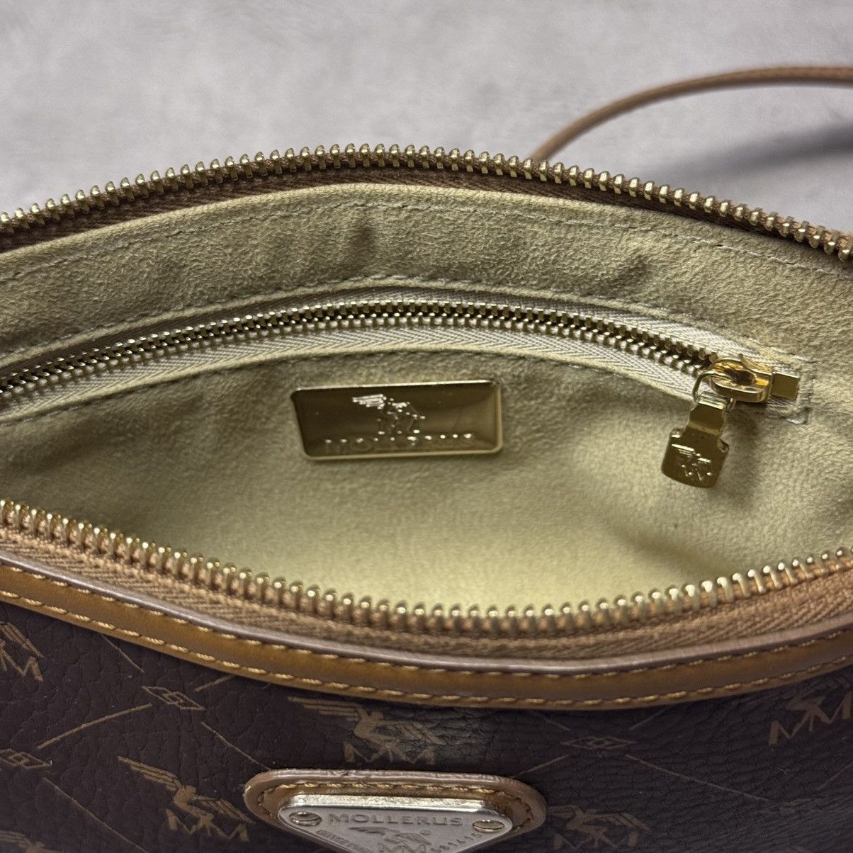 Maison Mollerus Mollerus Women’s Shoulderbag Pecarus Brown/Gold Missy Size ONE SIZE - 10 Thumbnail