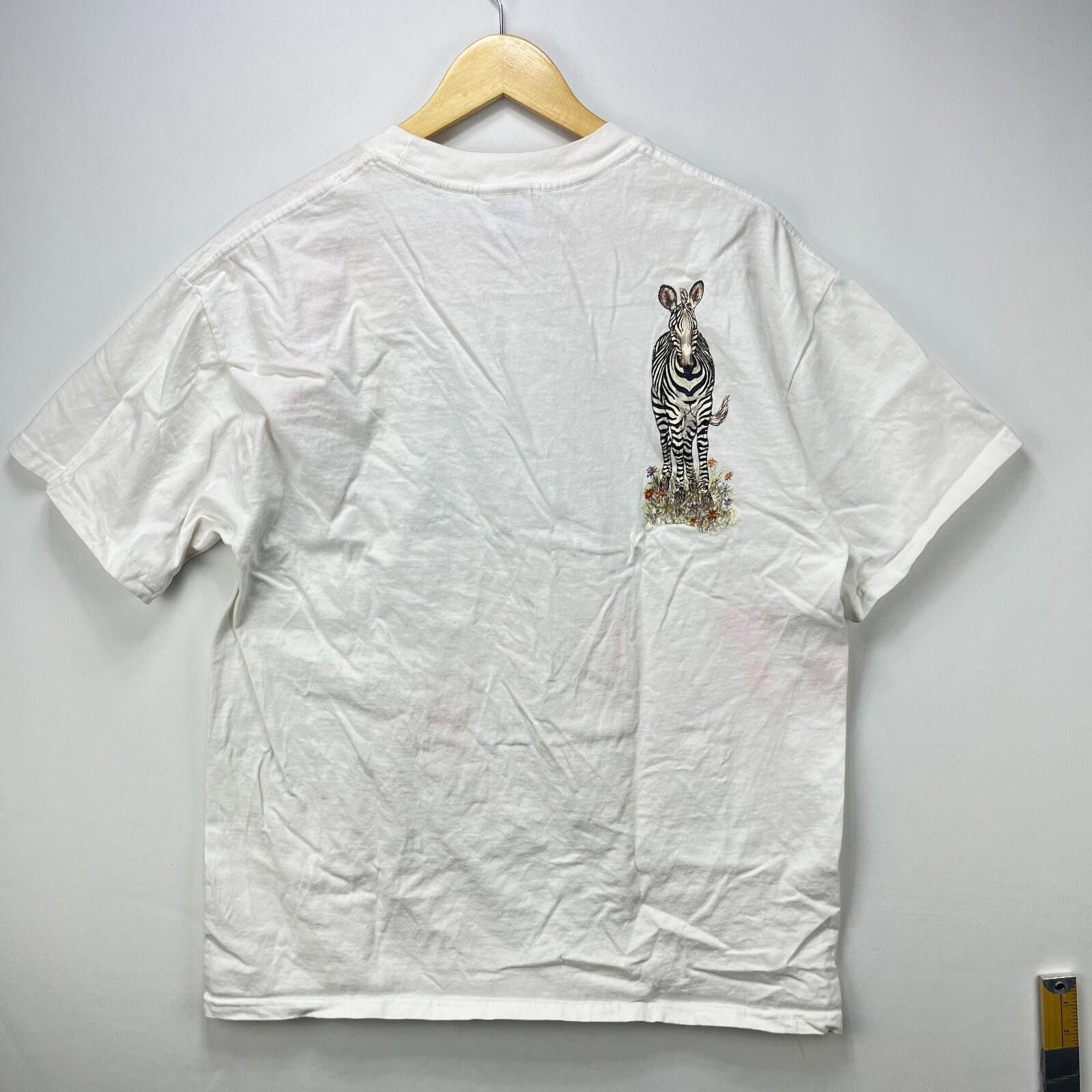 Vintage Vintage Zebra Horse Nature Animal T-Shirt Large Size US L / EU 52-54 / 3 - 3 Thumbnail