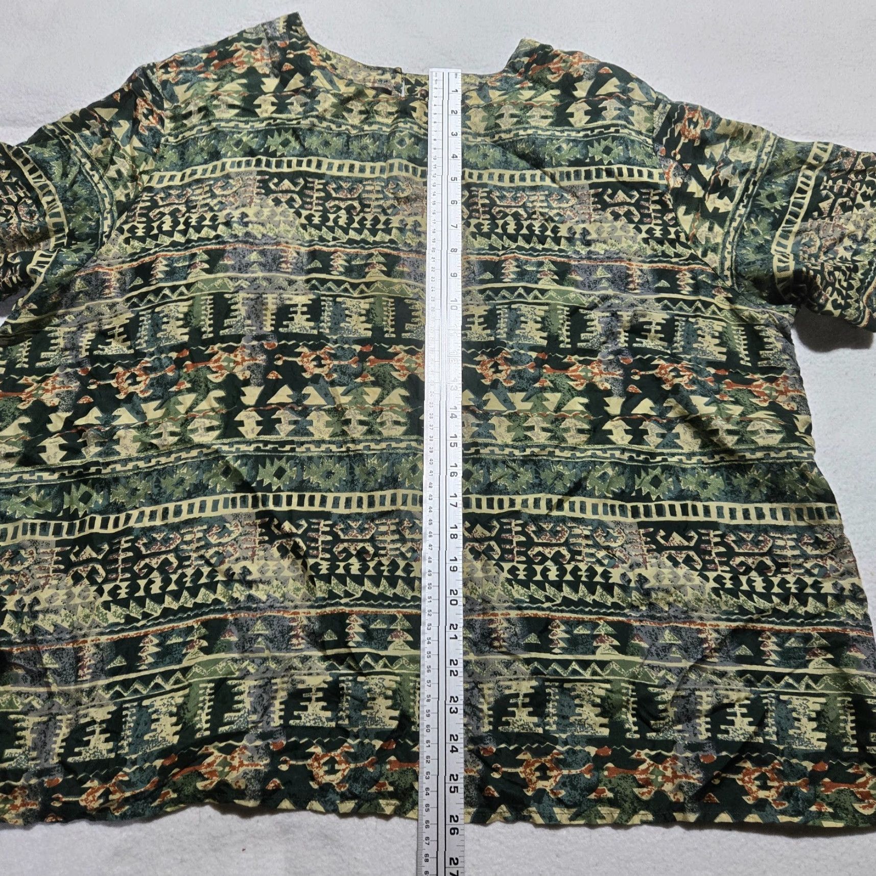 Vintage Stunt Stunt Vintage Silk Blouse Shirt 3X Adult Women's Plus Size Green 100% Silk Blouse Shirt Vintage Size XXL / US 16-18 / IT 52-54 - 5 Thumbnail
