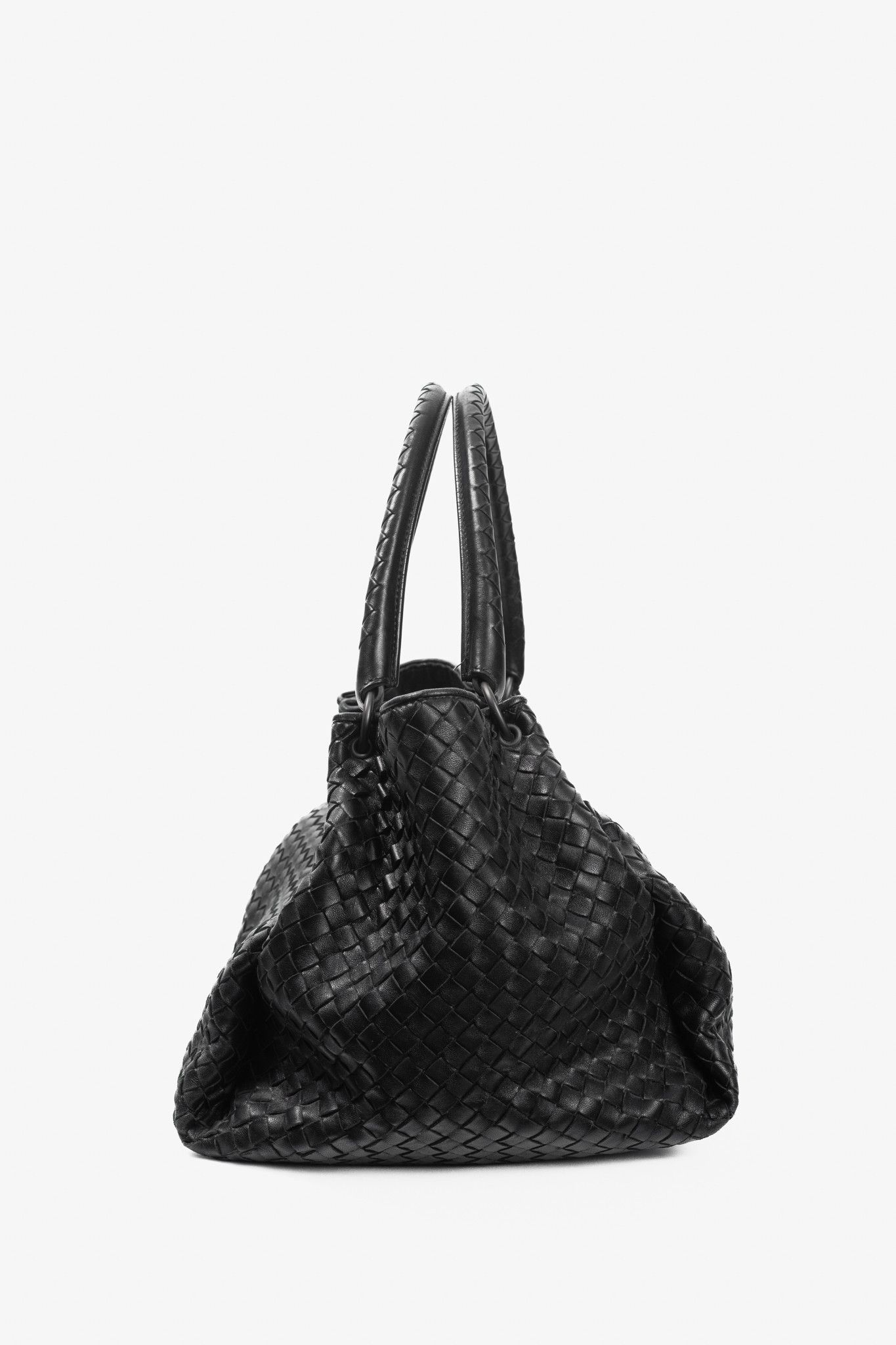 Bottega Veneta Bottega Veneta Black Intrecciato-Leather Handbag Size ONE SIZE - 3 Thumbnail