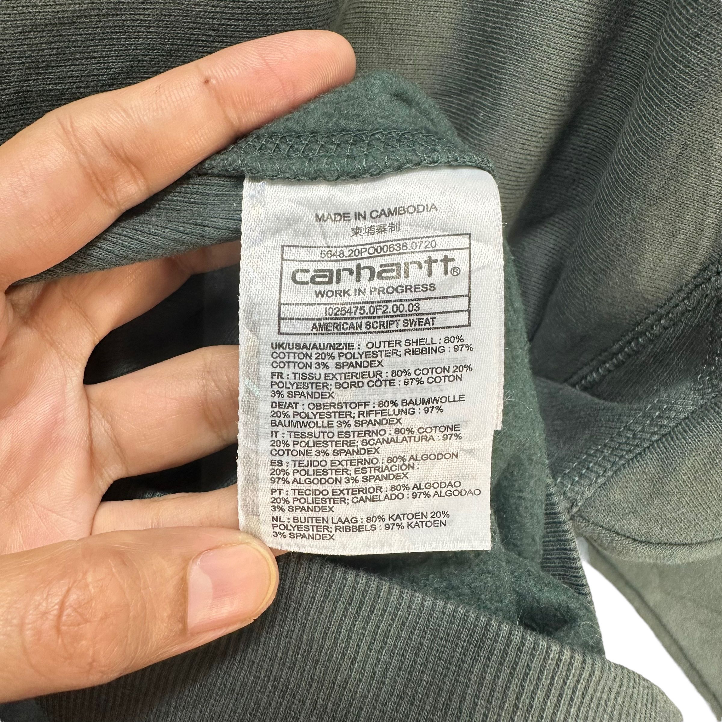 Carhartt CARHARTT GREEN SWEATSHIRTS #7746-168 Size US L / EU 52-54 / 3 - 8 Thumbnail