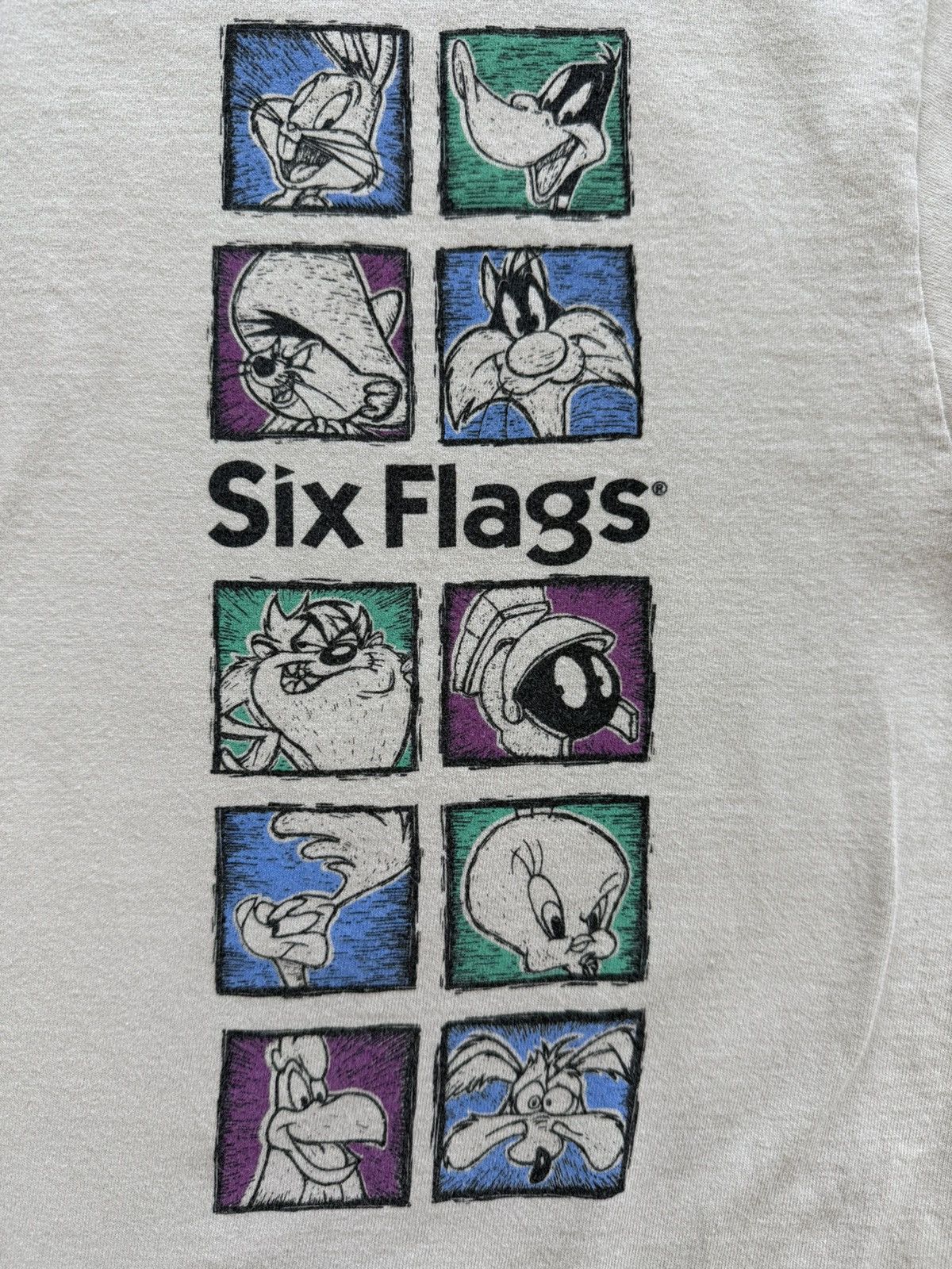 Warner Bros Vintage ‘99 Six Flags Looney Tunes Characters Shirt Size US L / EU 52-54 / 3 - 3 Thumbnail