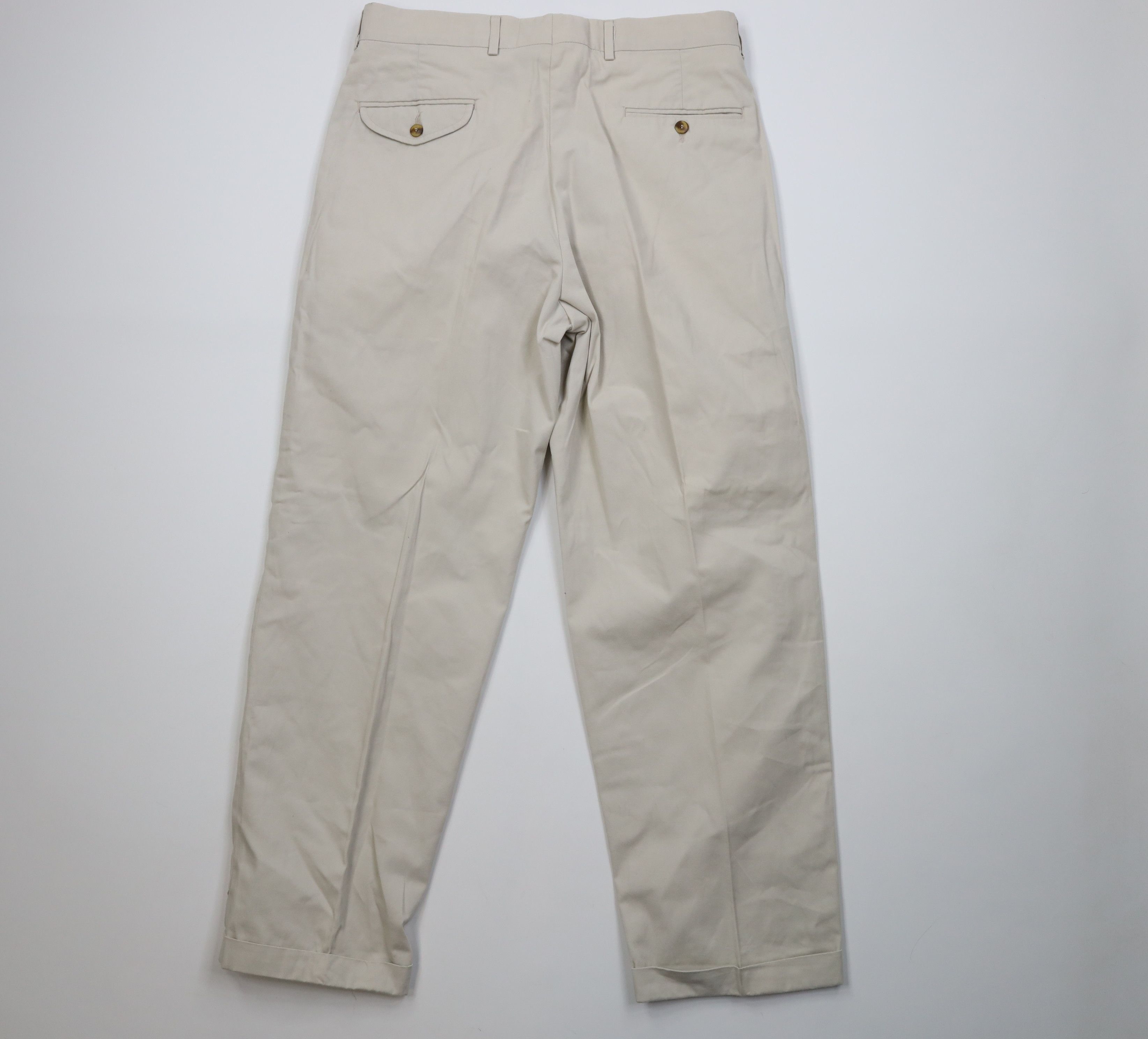 Eddie Bauer Vintage 90s Eddie Bauer Pleated Straight Leg Chino Pants USA Size US 34 / EU 50 - 10 Thumbnail