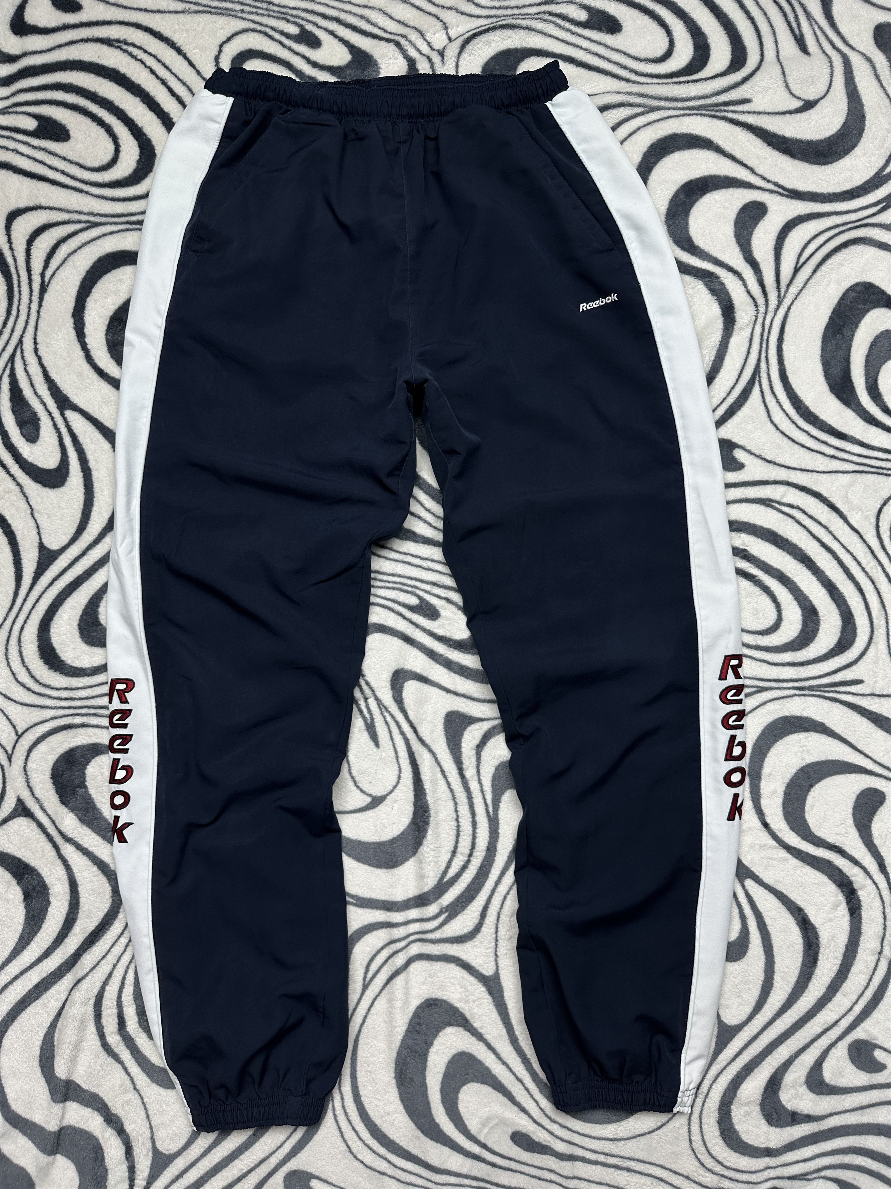 Reebok Vintage Reebok Mens Nylon Baggy Track Pants Y2K Size US 32 / EU 48 - 1 Thumbnail