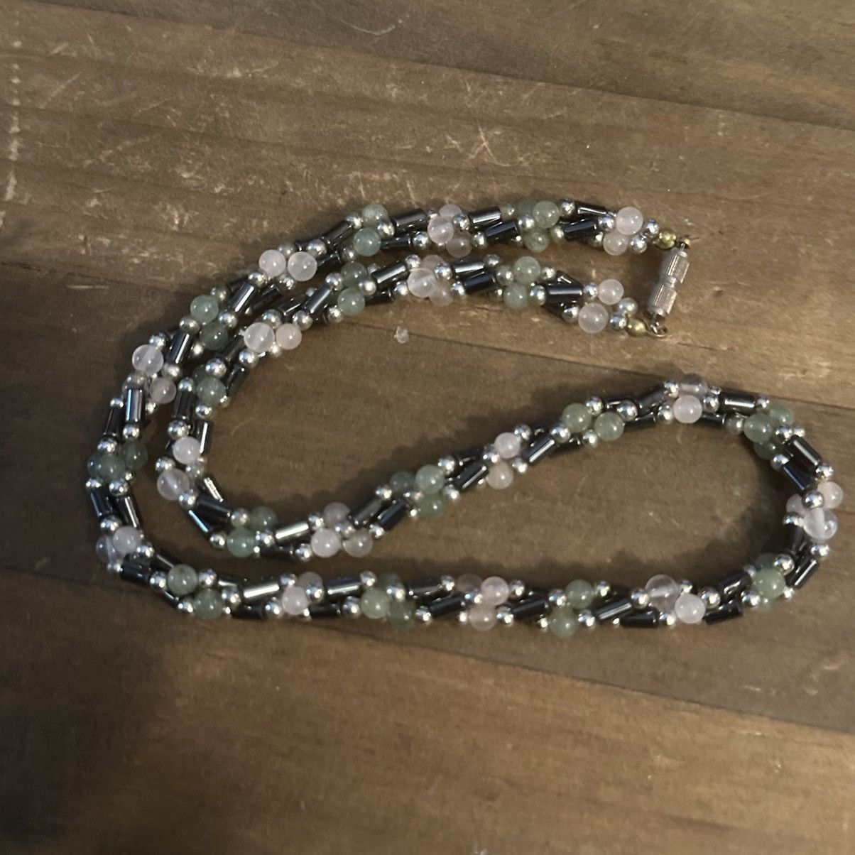 Vintage Vintage twisted hematite and multi bead necklace Size ONE SIZE - 2 Thumbnail