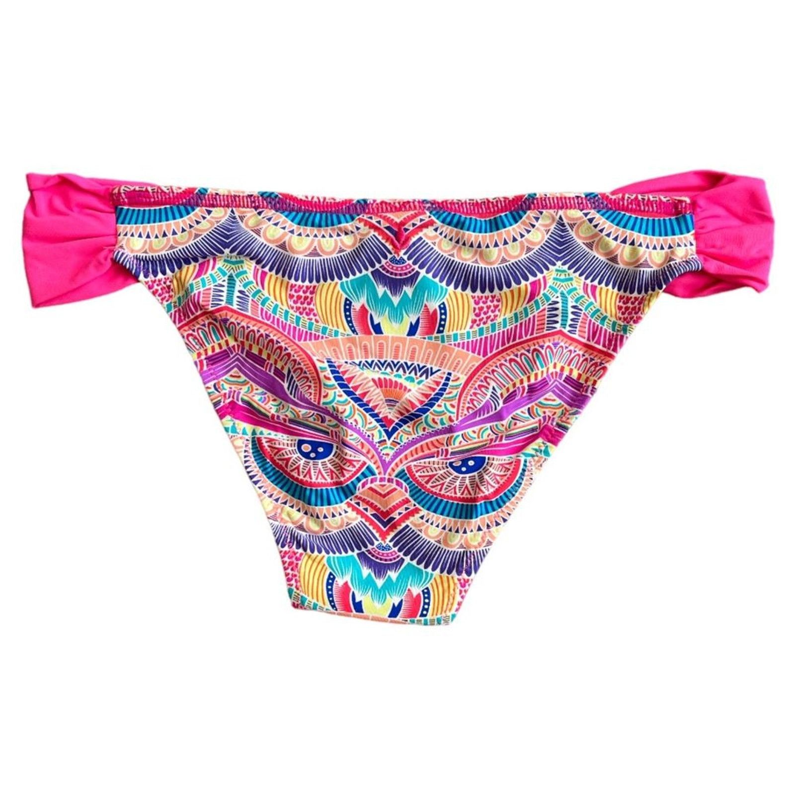 REEF Reef Pink Multicolor Print Bikini Swim Bottom, M Size ONE SIZE - 2 Thumbnail
