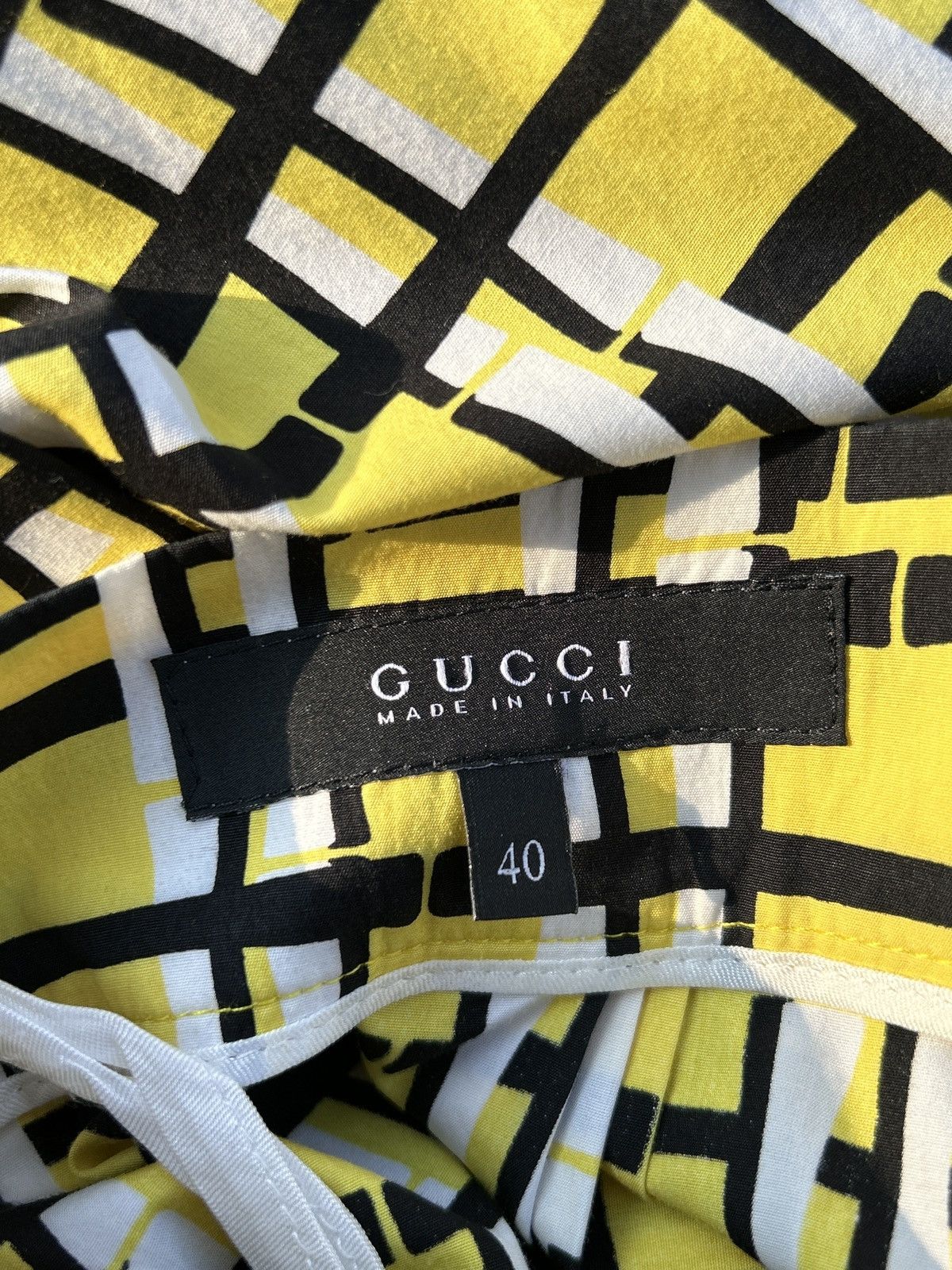 Gucci 00s Vintage Gucci Plaid Checkered Midi Skirt In Yellow 40 Size 27" / US 4 / IT 40 - 10 Thumbnail