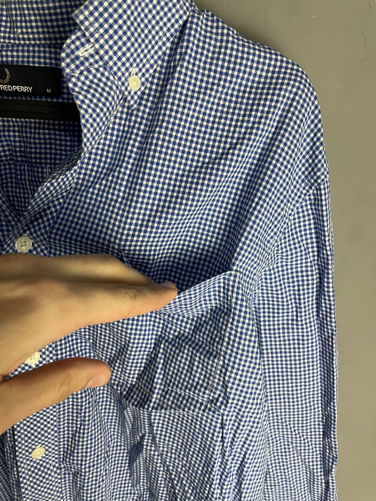 Fred Perry Fred Perry Check Blue Long Sleeve Shirt Cotton Size US M / EU 48-50 / 2 - 3 Thumbnail