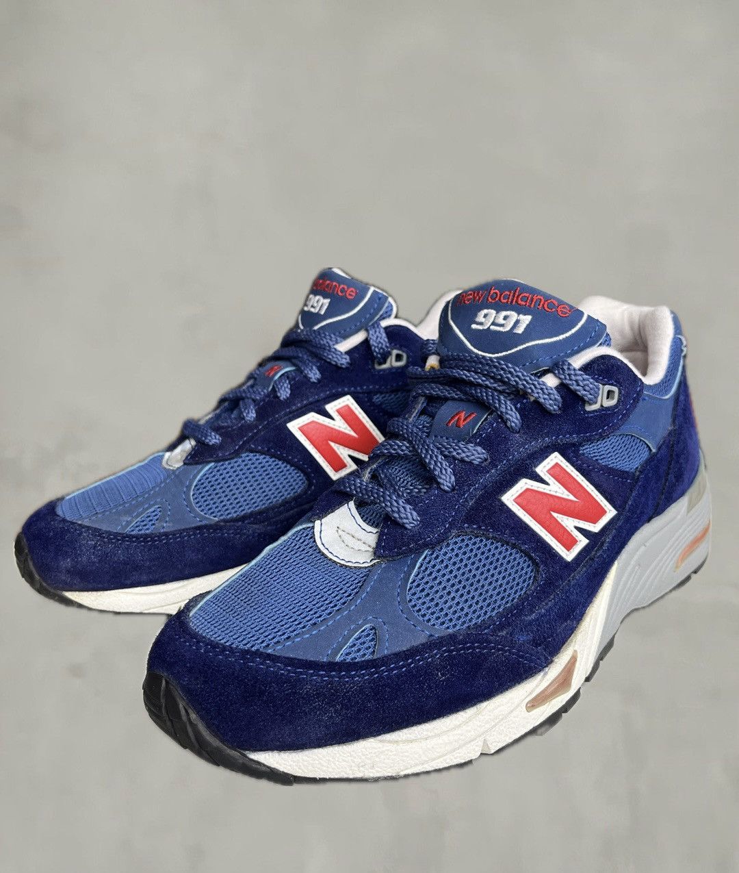 image of Made In USA x New Balance 991 Made In England p Shoes in Navy, Women's (Size 7)