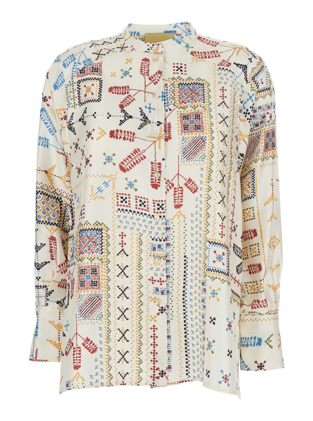 Missoni Shirt with Raised Collar and All-Over Multicolor Print for Women Size M / US 6-8 / IT 42-44 - 1 Thumbnail