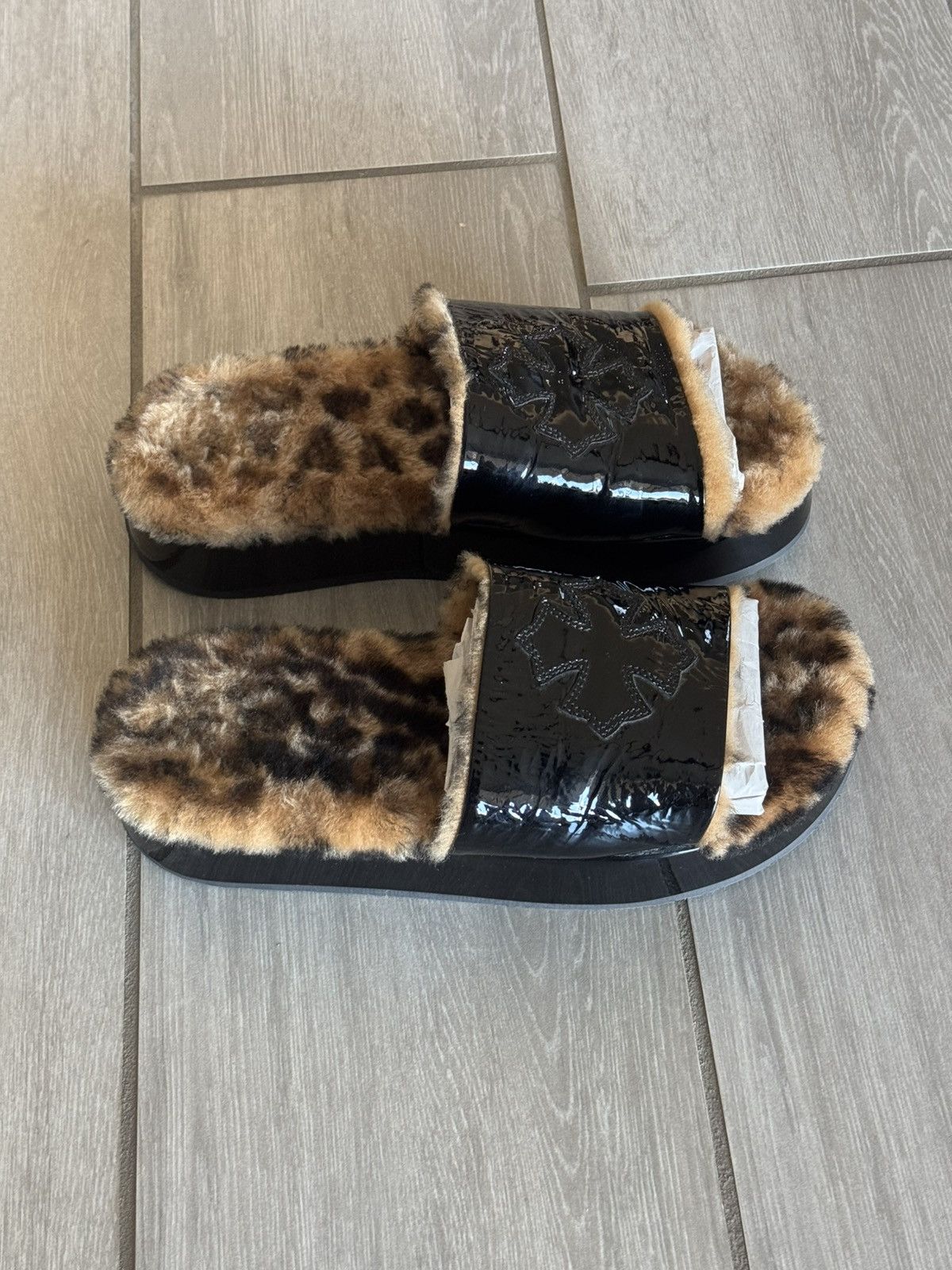 Chrome Hearts Chrome hearts Slip n’ Slide Leopard Platform Slides 41 CH Size US 8 / EU 41 - 2 Thumbnail