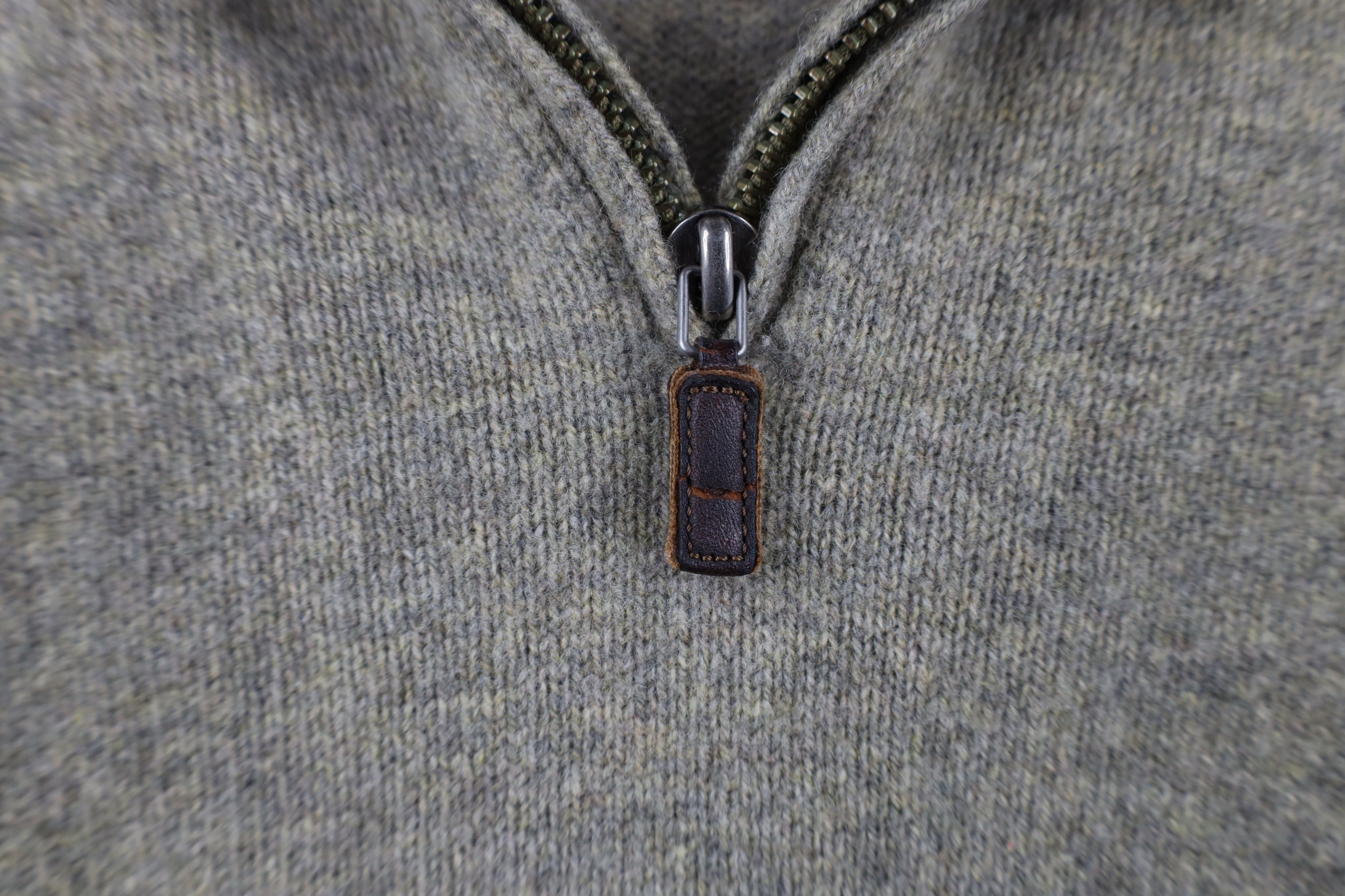 J.Crew × Vintage Vintage 90s J Crew Lambswool Knit Half Zip Sweater Beige Size US M / EU 48-50 / 2 - 4 Thumbnail