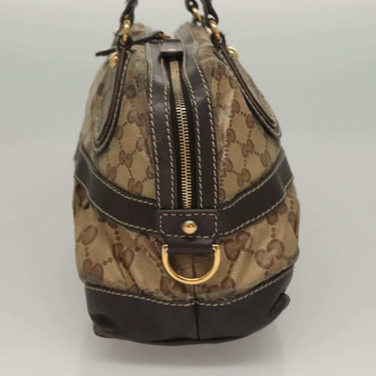 Gucci GUCCI GG Crystal Hand Bag Coated Canvas Beige Gold Size ONE SIZE - 4 Thumbnail