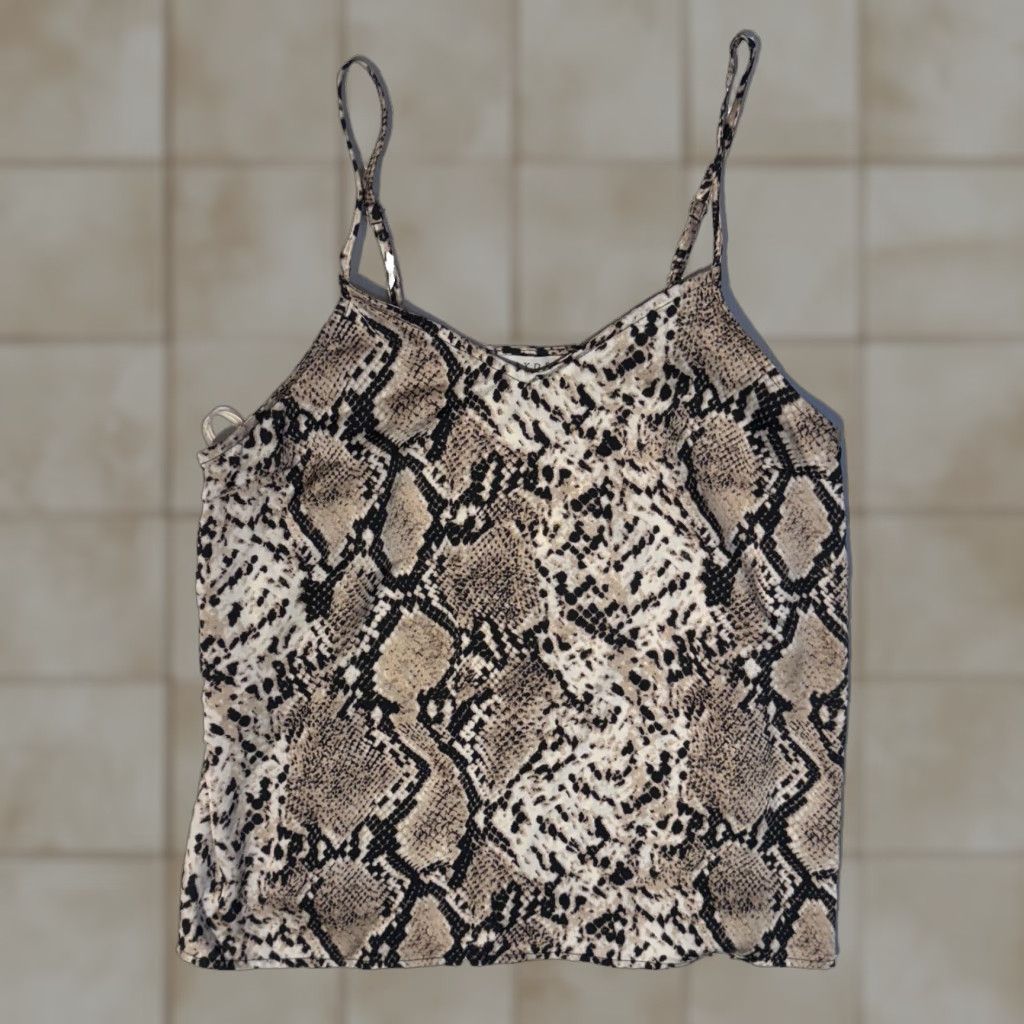 Vintage Hayden Blouse Camisole Cami Top Sleeveless Strappy Beige L Women Regular Size L / US 10 / IT 46 - 1 Thumbnail