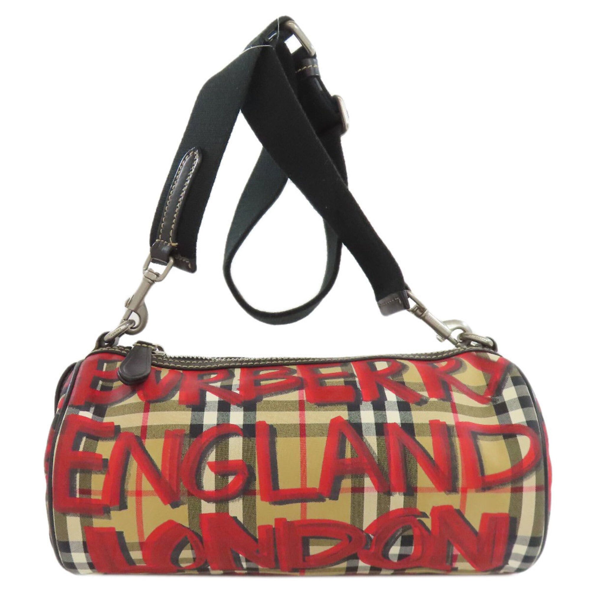 Burberry Burberry Nova Check Graffiti Print Shoulder Bag, Nylon, Women's, BURBERRY Size ONE SIZE - 1 Thumbnail