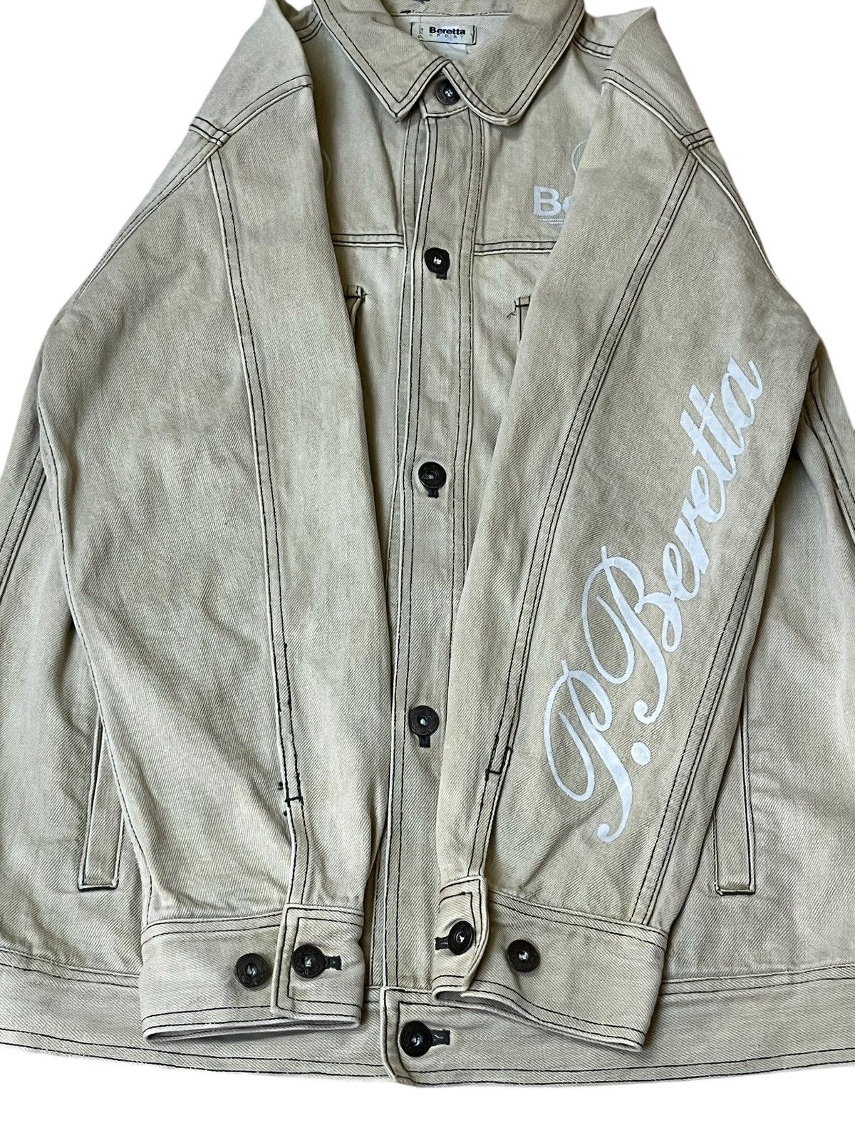 Beretta VINTAGE BERETTA BIG PRINTED TRUCKER DENIM JACKET Size US M / EU 48-50 / 2 - 10 Thumbnail