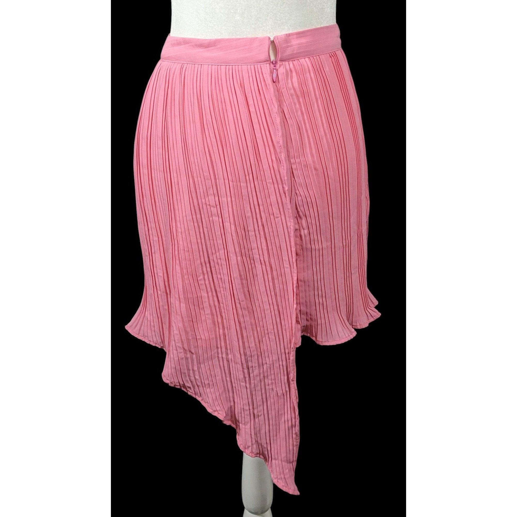 Other Song Of Style Asymmetrical Pink Pleated Skirt Size Small Size 26" / US 2 / IT 38 - 2 Thumbnail