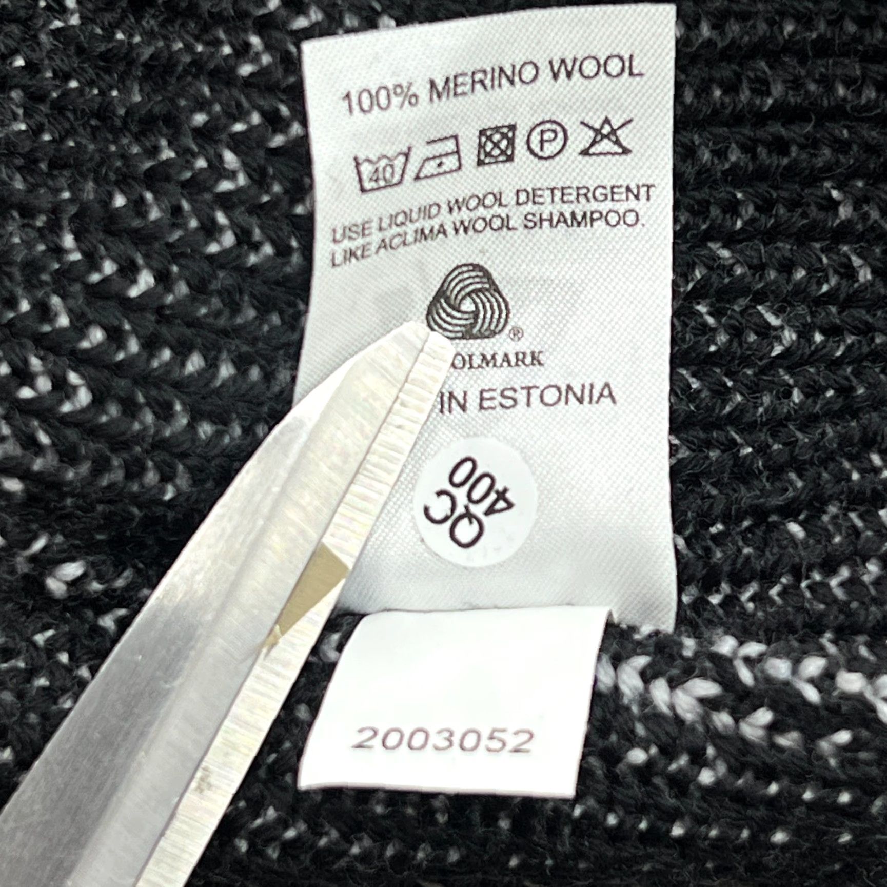 Vintage ACLIMA Beanie Hat One Size OS 100% Merino Wool Gray Black Ribbon Cuffed Unisex Adults Wool Hat Beanie OS Gray Merino Wool Ulvang Size ONE SIZE - 8 Thumbnail