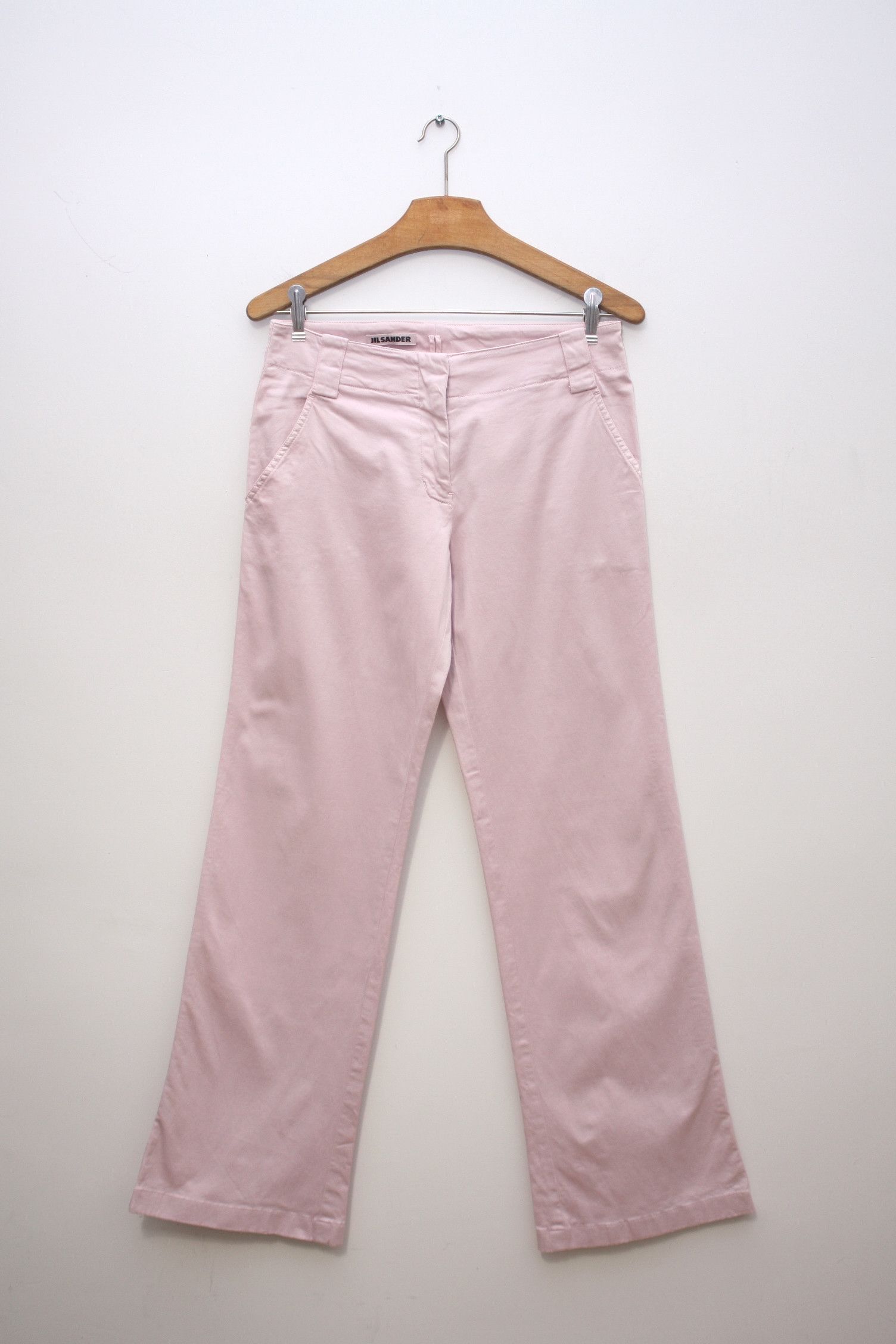 Jil Sander Jil Sander Light Pink Relaxed Flared Pants Women's 38 Size 29" - 2 Thumbnail