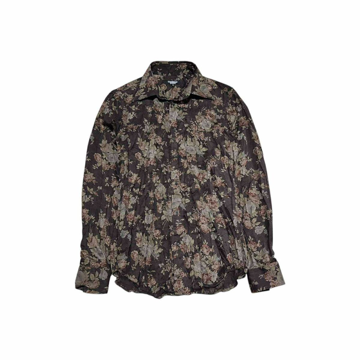 Tornado Mart 🔥Y2K Vintage Tornado Mart Shirt Wrinkled Floral Overprint Size US M / EU 48-50 / 2 - 2 Thumbnail