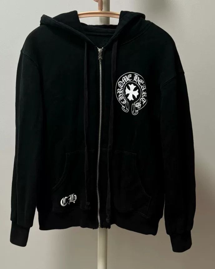 Chrome Hearts black chrome hearts graphic zip hoodie Size US S / EU 44-46 / 1 - 1 Thumbnail