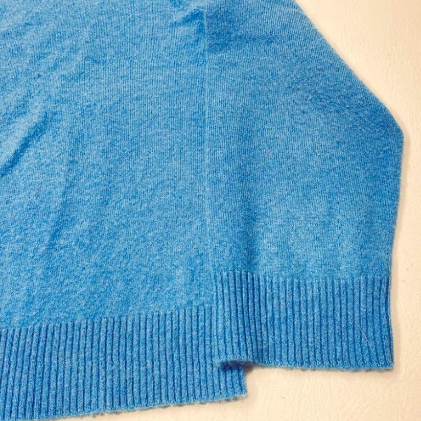 Vintage Grant Thomas 2-Ply Cashmere 1/4 Zip Pullover Sweater Mens XL Blue Classic Preppy Size US XL / EU 56 / 4 - 4 Thumbnail