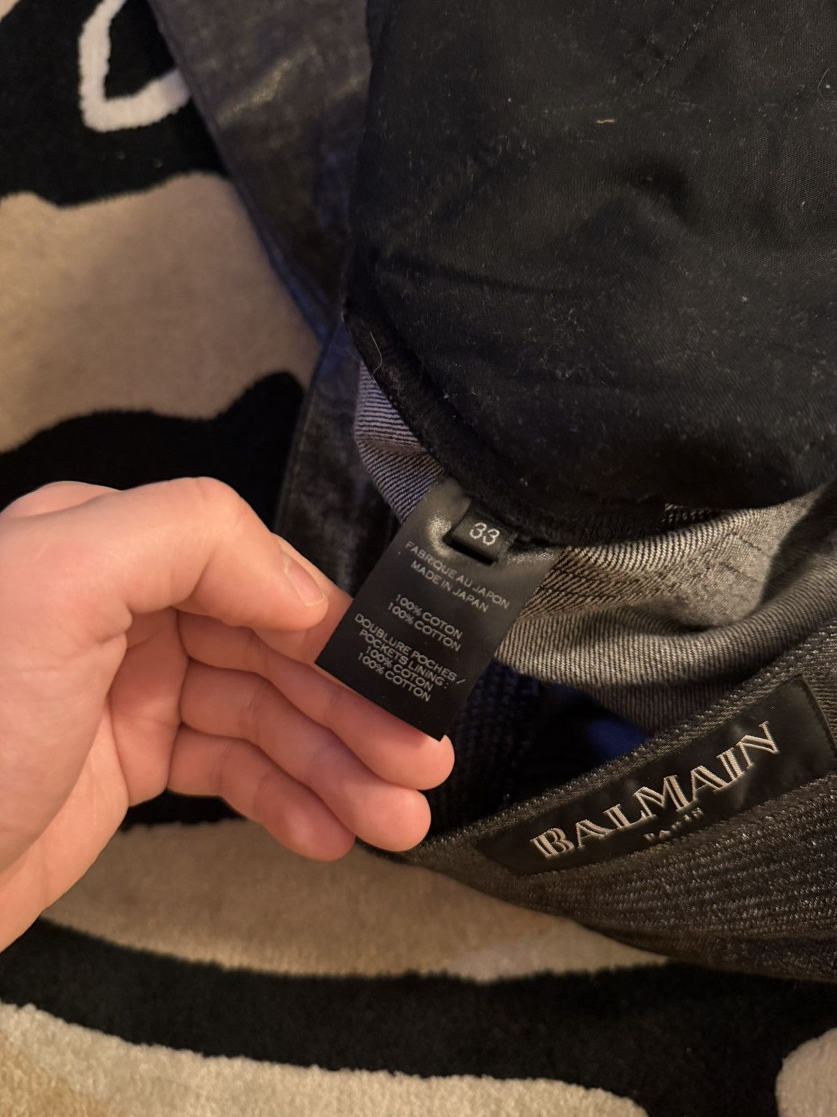 Balmain Balmain AW2014 Matllica Waxed Jeans Rare Size US 33 - 10 Thumbnail