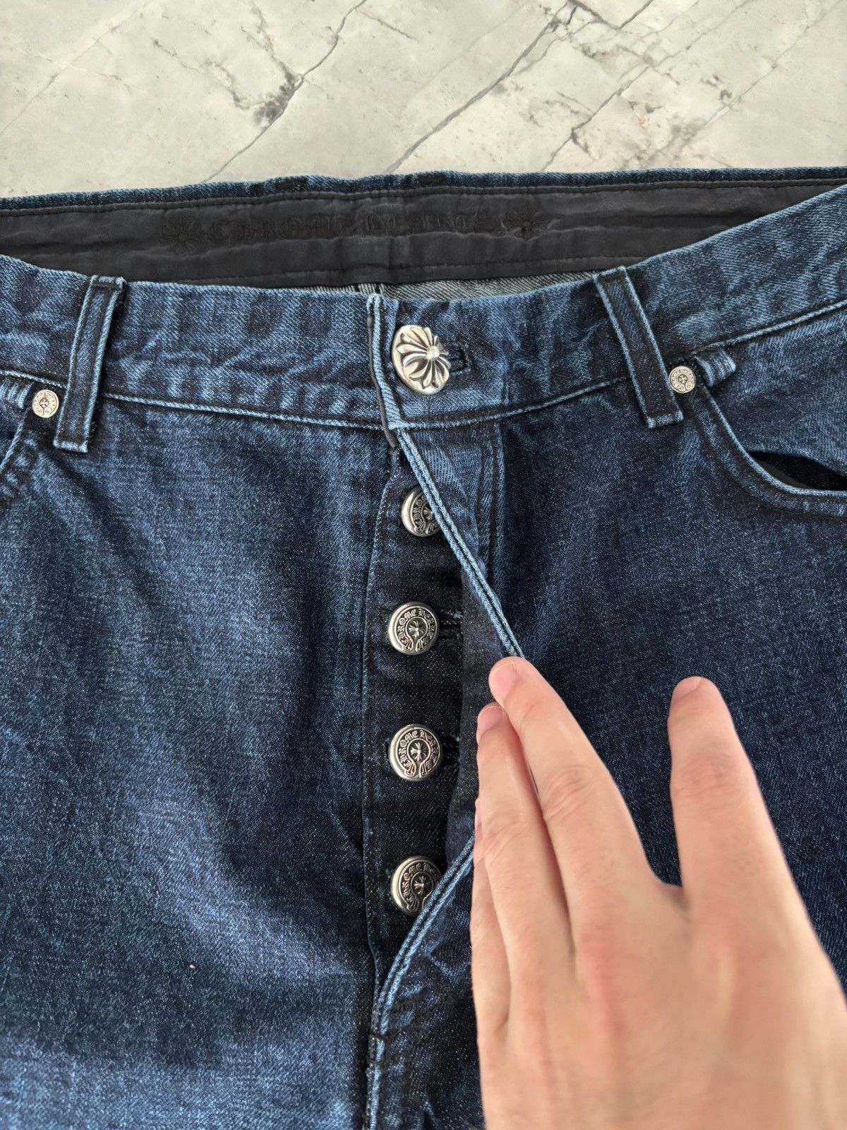 Chrome Hearts Chrome Hearts KS Cut Blue Jeans Size US 36 / EU 52 - 3 Thumbnail