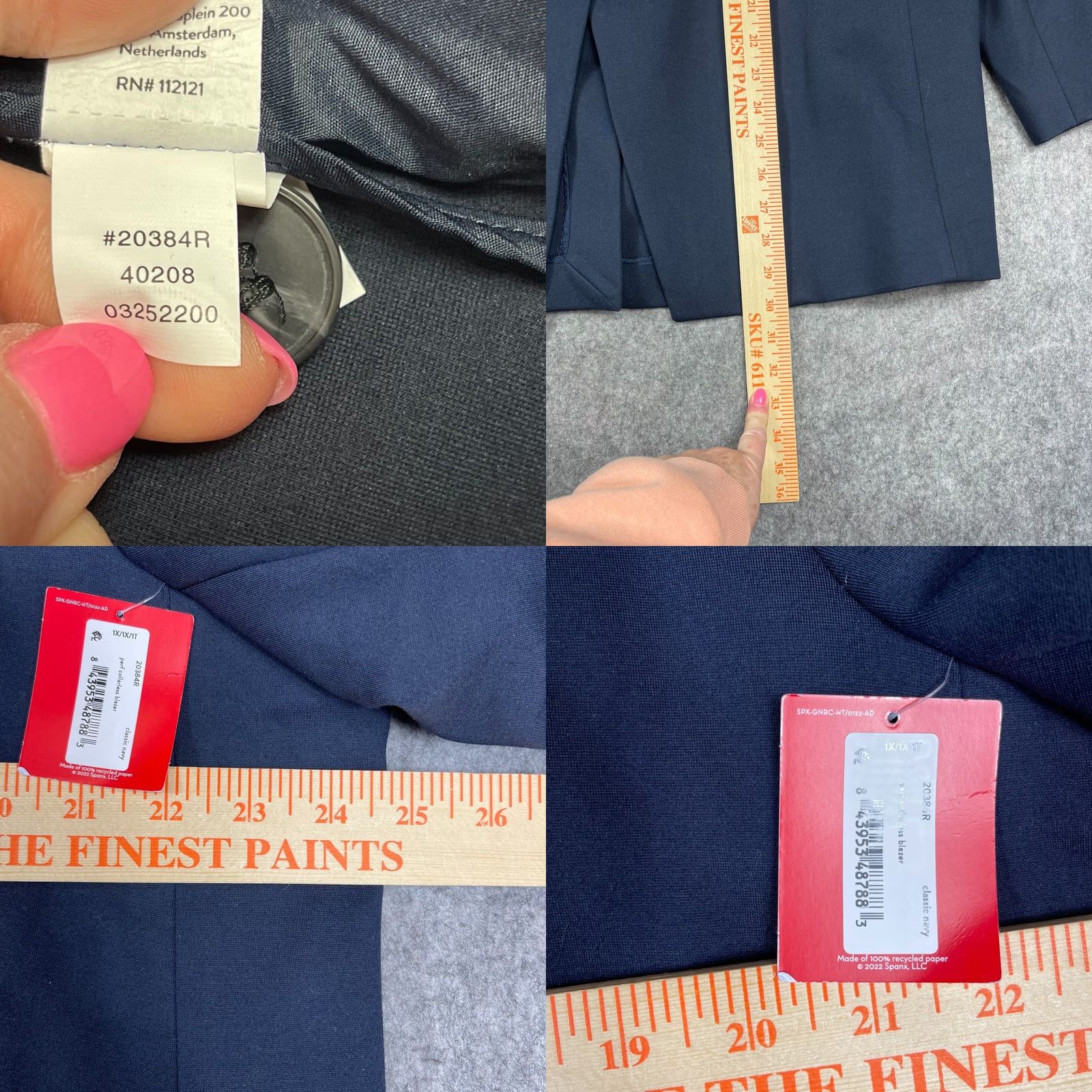Spanx SPANX Women's The Perfect Oversized Blazer Blue Size 1X Size XL / US 12-14 / IT 48-50 - 8 Thumbnail