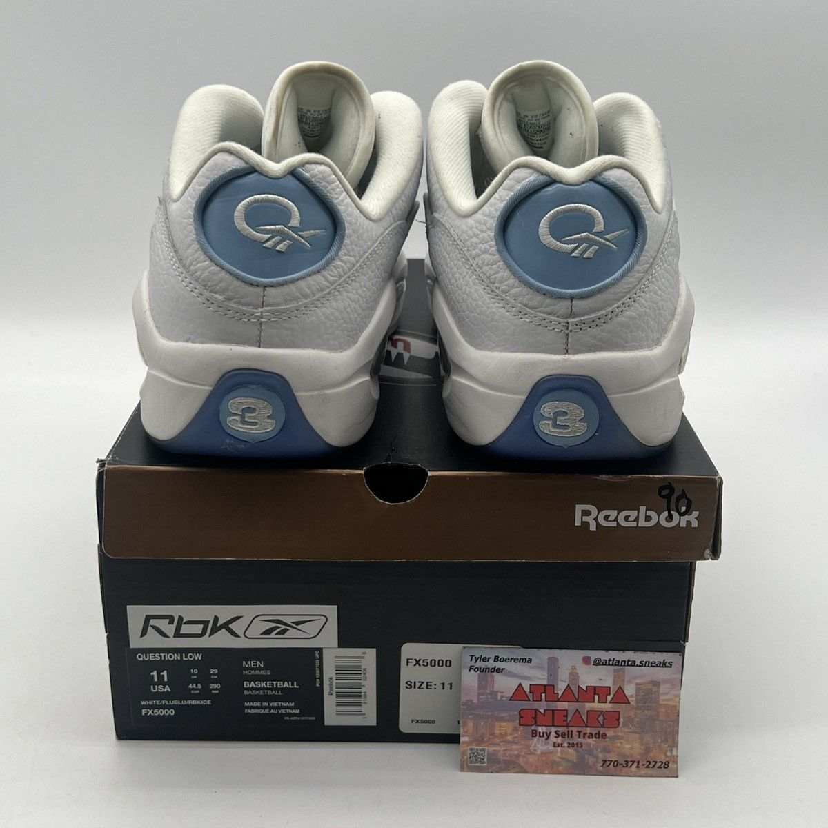 Reebok Question patent low fluid blue Size US 11 / EU 44 - 3 Thumbnail