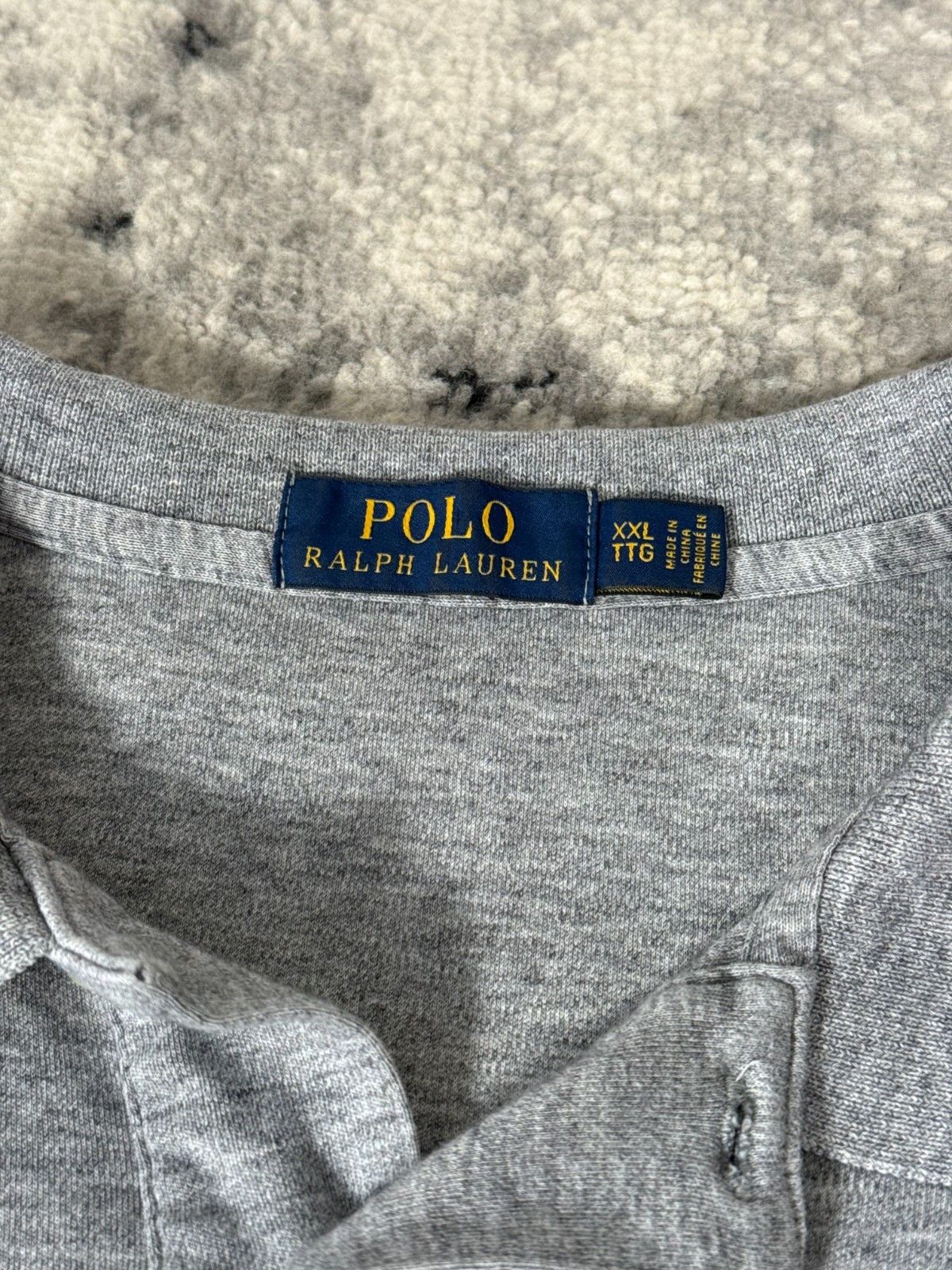 Polo Ralph Lauren Vintage Polo Ralph Lauren Grey Soft Cotton Polo Shirt Size US XXL / EU 58 / 5 - 4 Thumbnail