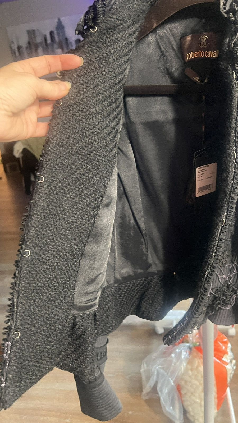 Roberto Cavalli NWT Robert Cavalli Black Custom Made Jacket Size M / US 6-8 / IT 42-44 - 4 Thumbnail