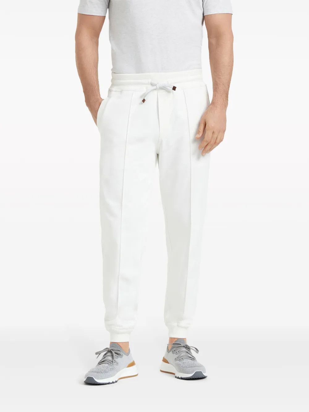 Brunello Cucinelli o1y0526 Jogger & Sweatpant in White Size US 32 / EU 48 - 2 Thumbnail