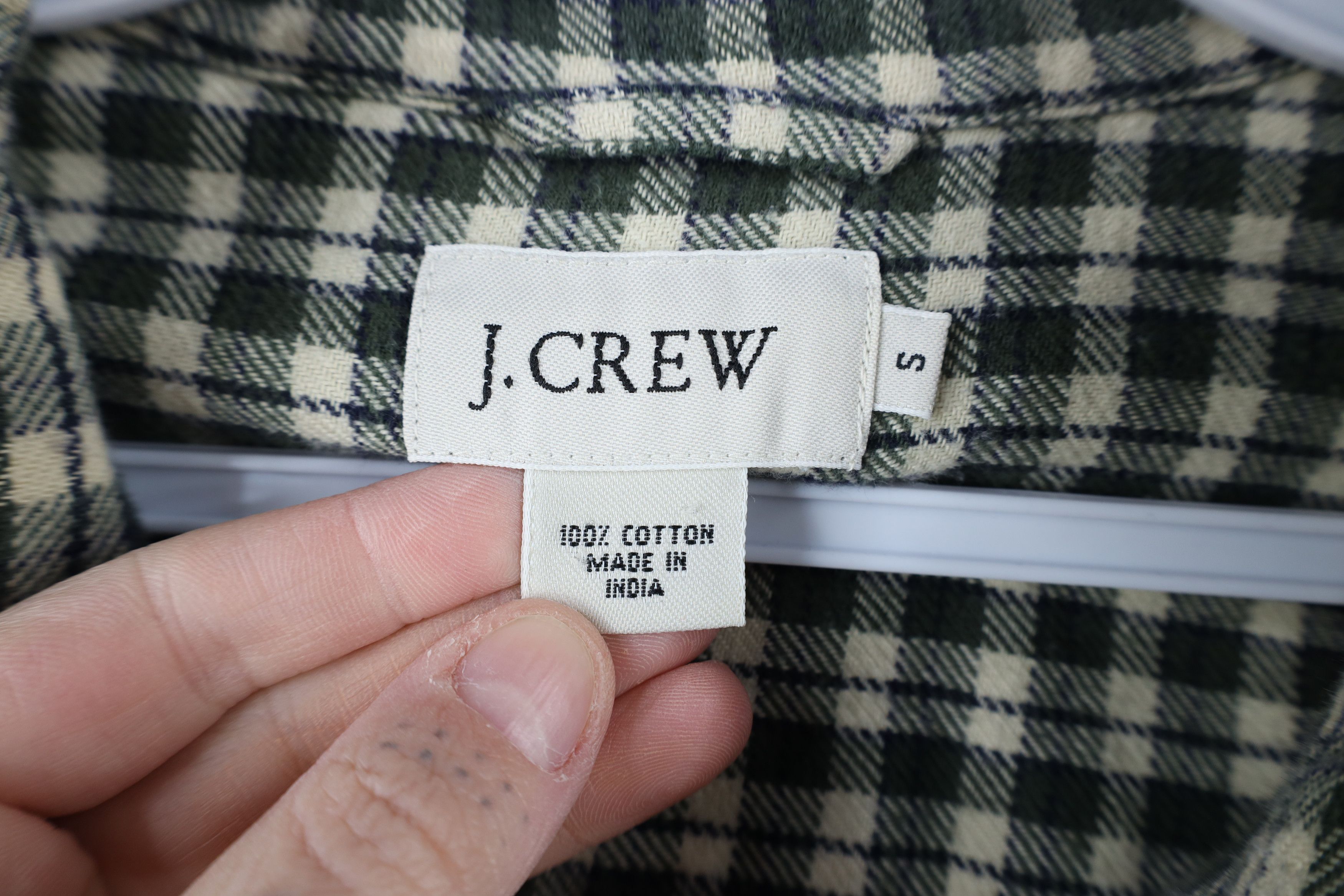 J.Crew × Vintage Vintage 90s J Crew Flannel Collared Button Down Shirt Plaid Size US S / EU 44-46 / 1 - 6 Thumbnail