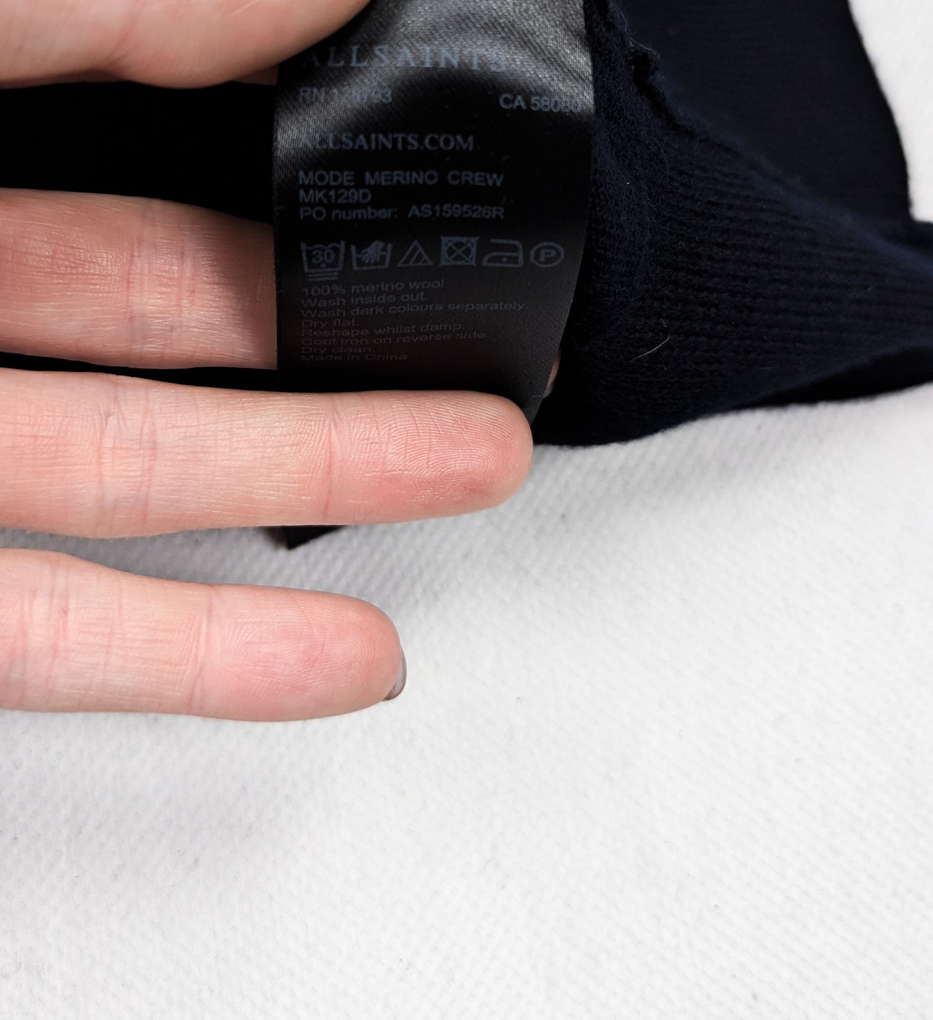 Allsaints Allsaints navy 100% merino mode merino crew S Size US S / EU 44-46 / 1 - 5 Thumbnail