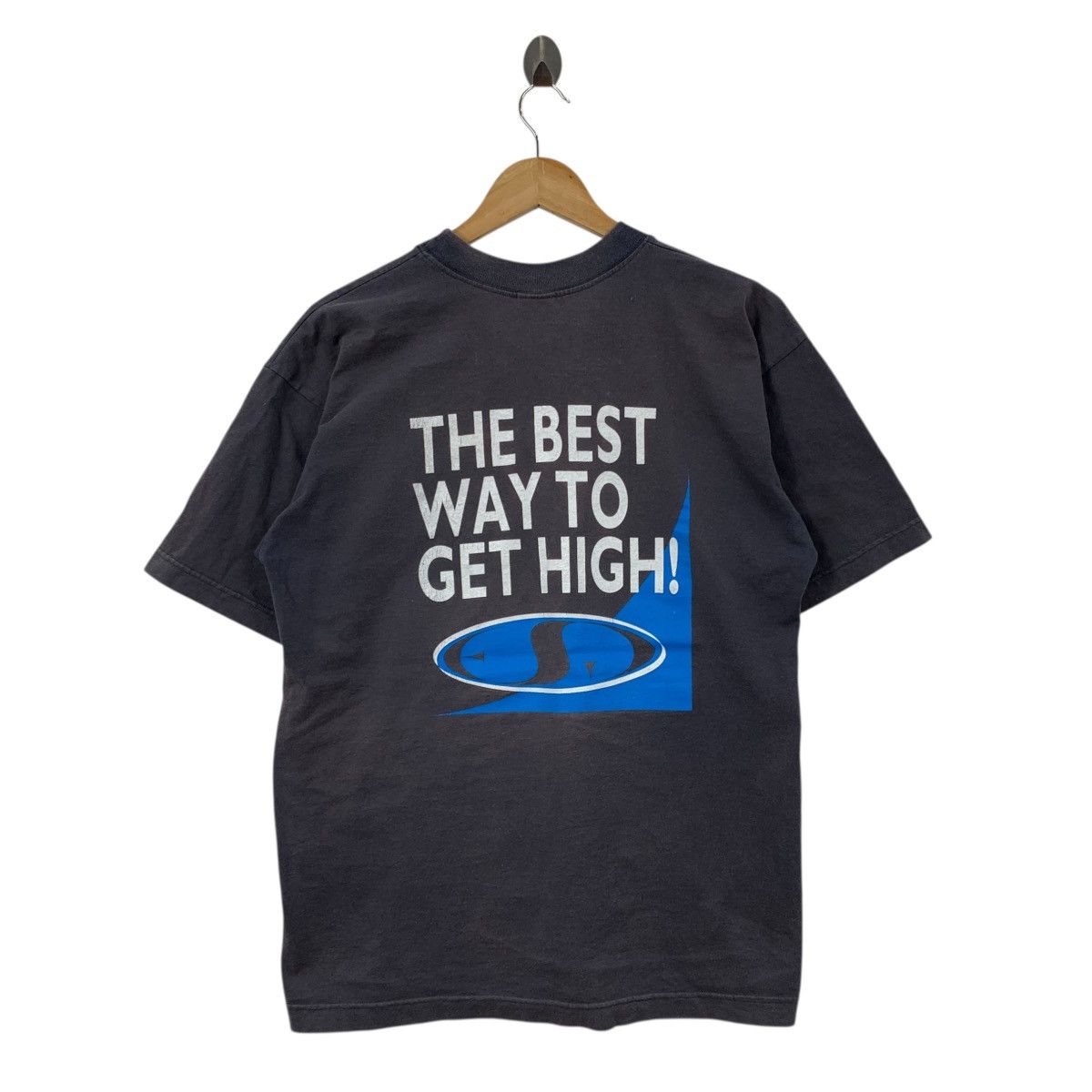 Vintage Vintage 90s EXITE HEELCLAMP The Best Way To Get High Tshirt Size US S / EU 44-46 / 1 - 4 Thumbnail