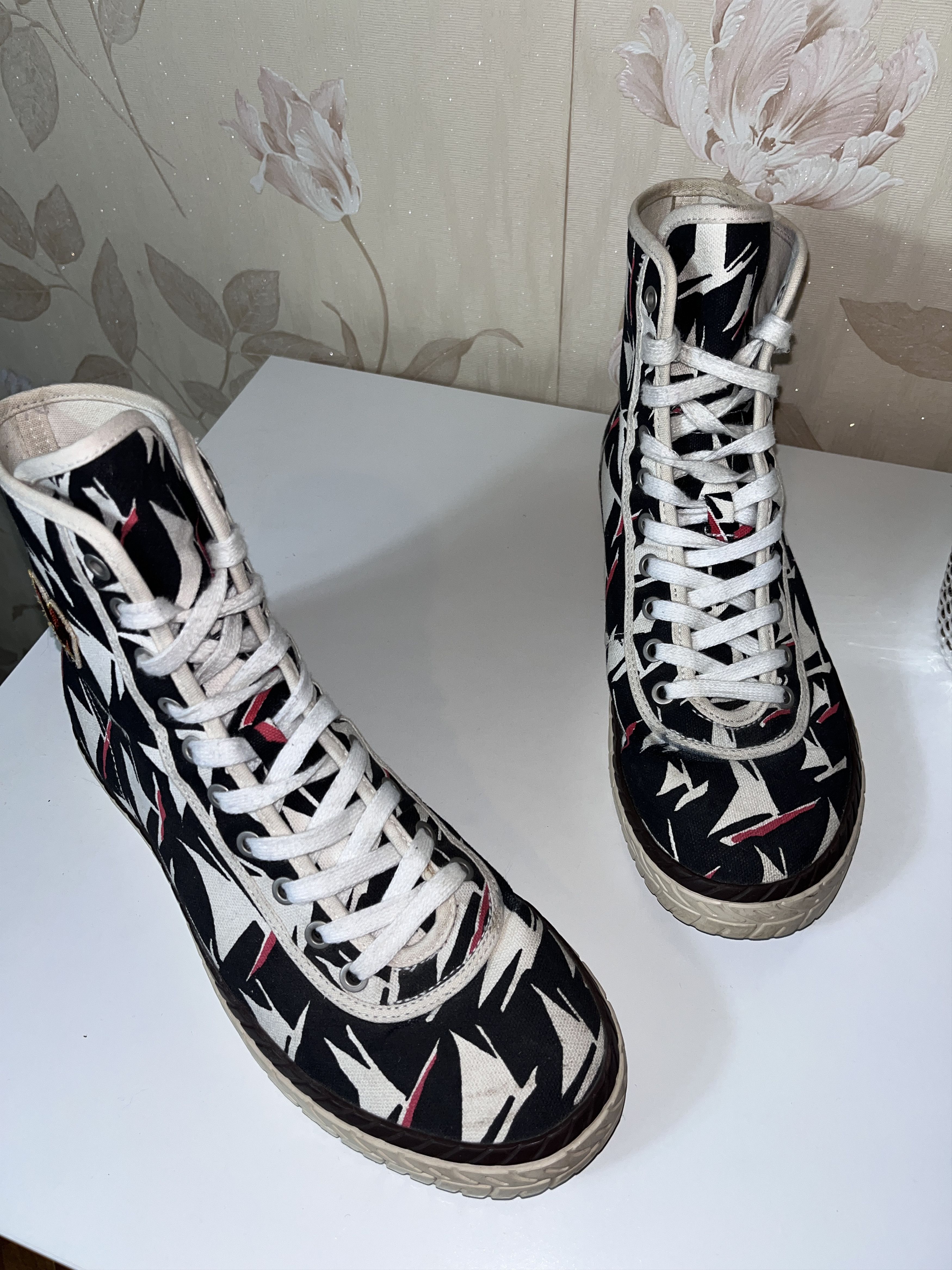Marni Marni Canvas Multicolor High-Top Sneakers Trainers 42 EU Size US 9 / EU 42 - 4 Thumbnail