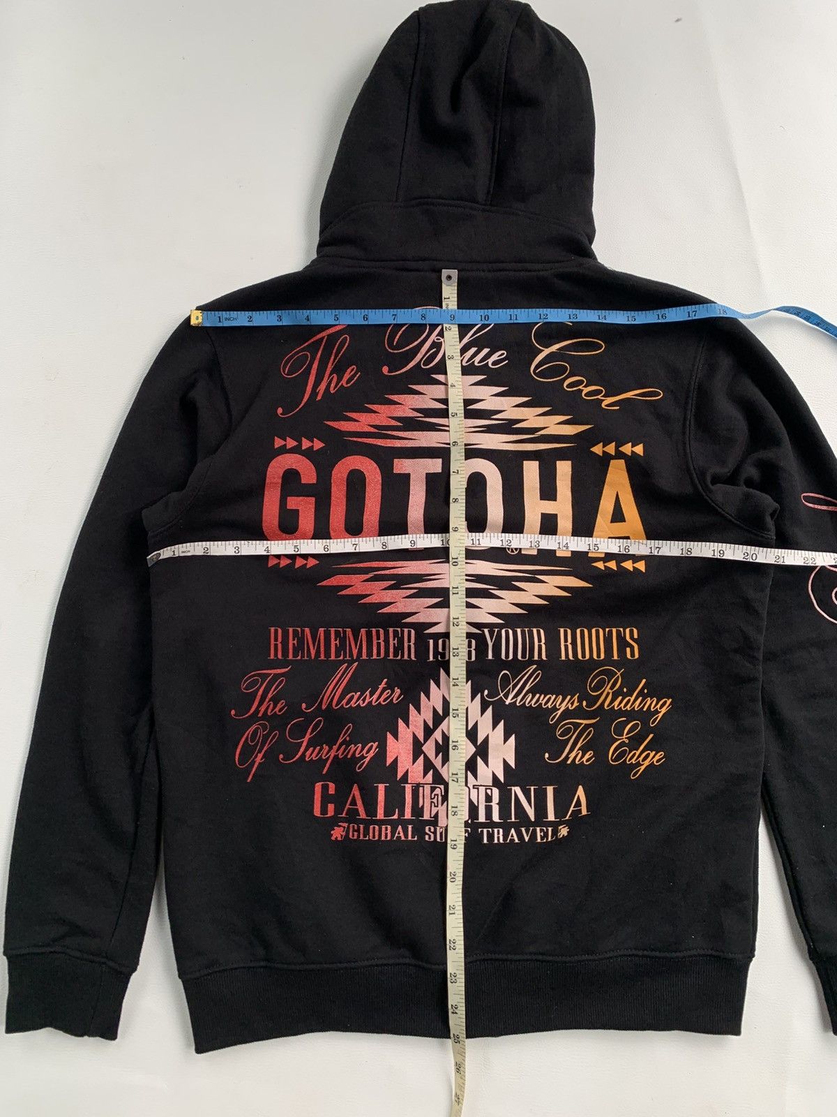 Vintage 🇺🇸 Gotcha the Blue Gool Poem Gotchic Surfware Zip Jacket Size US L / EU 52-54 / 3 - 7 Thumbnail