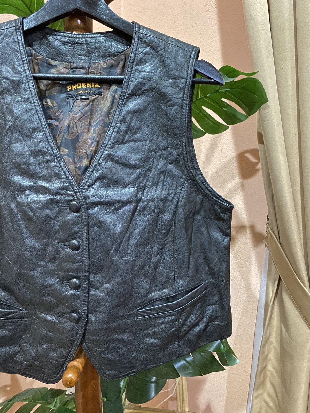 Phoenix Clothing Vintage PHOENIX Black Leather Western Biker Style Size L / US 10 / IT 46 - 4 Thumbnail