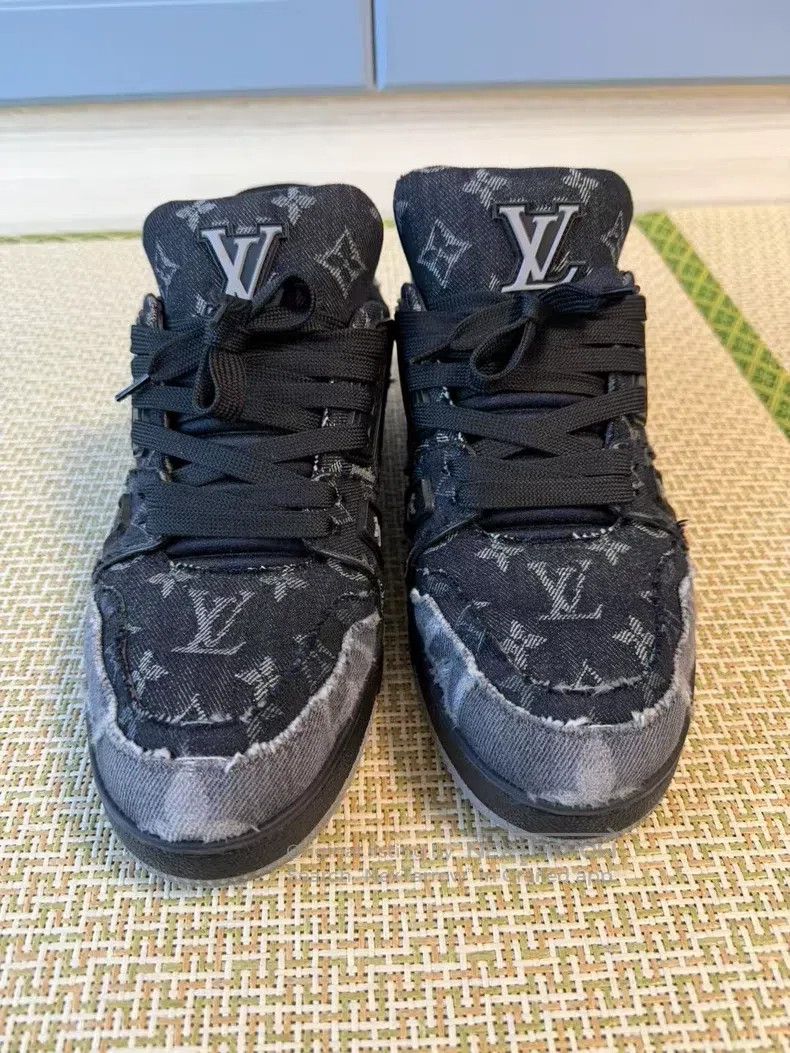 Louis Vuitton Louis Vuitton Black Sabotage Denim Full Print Skateboard S Size US 7 / EU 40 - 3 Thumbnail