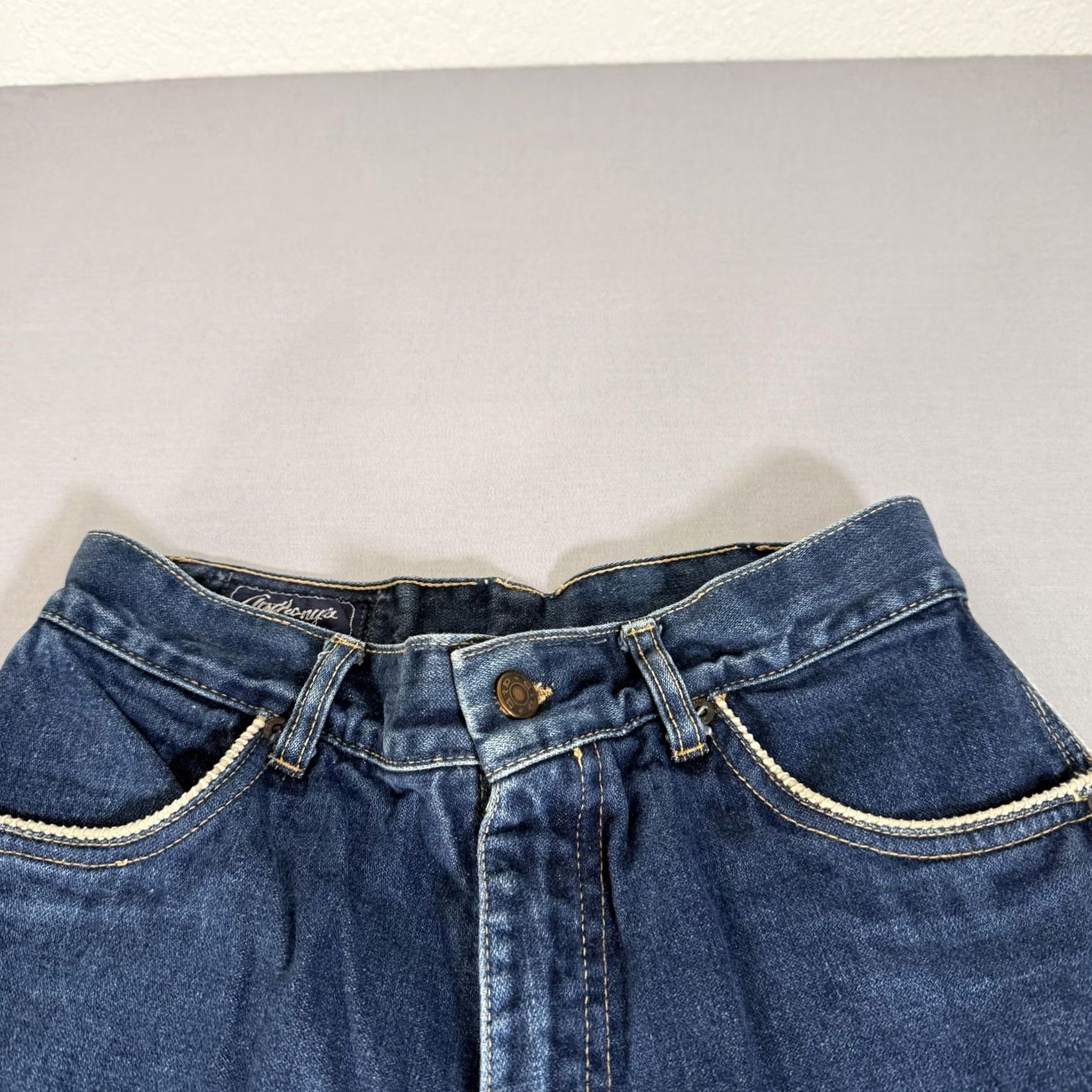 Denime VINTAGE Womens Jeans 13 Blue Bootcut Denim Pants 90s Size 34" / US 12 / IT 48 - 3 Thumbnail