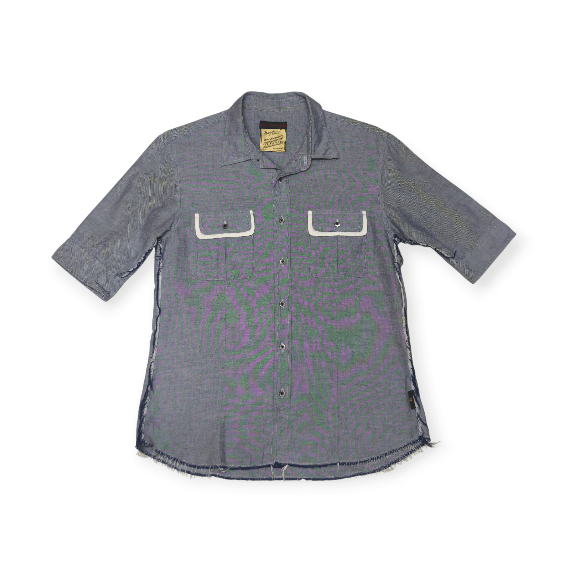 Morgan De Toi Morgan Homme De Toi 10th Anniversary Frayed Button Shirt Size US M / EU 48-50 / 2 - 1 Thumbnail
