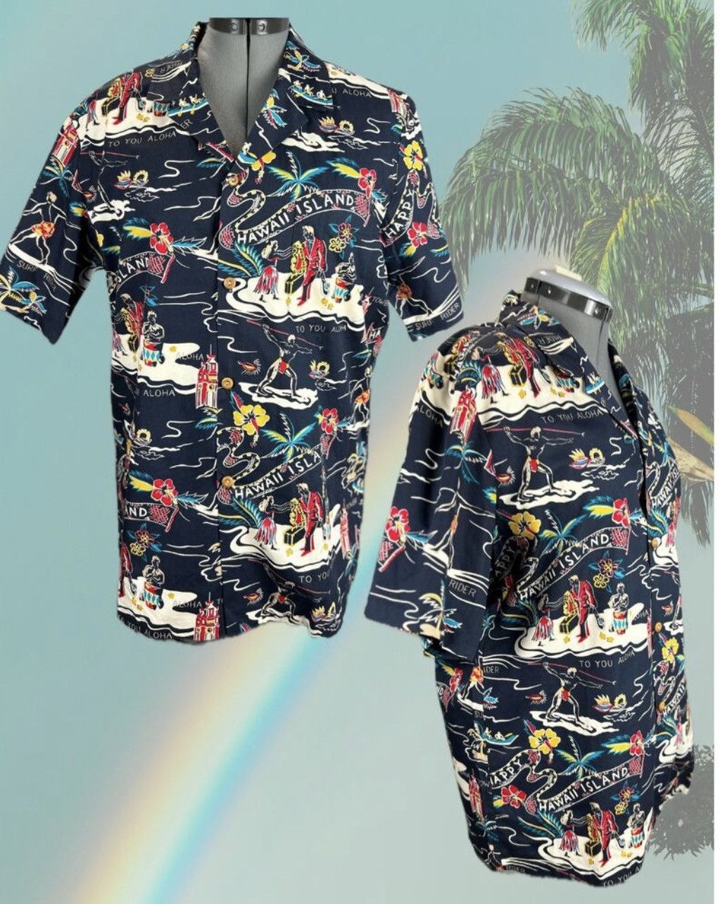 Paradise Found Vintage 80s Paradise Found Hawaiian Aloha Shirt Size US L / EU 52-54 / 3 - 1 Thumbnail