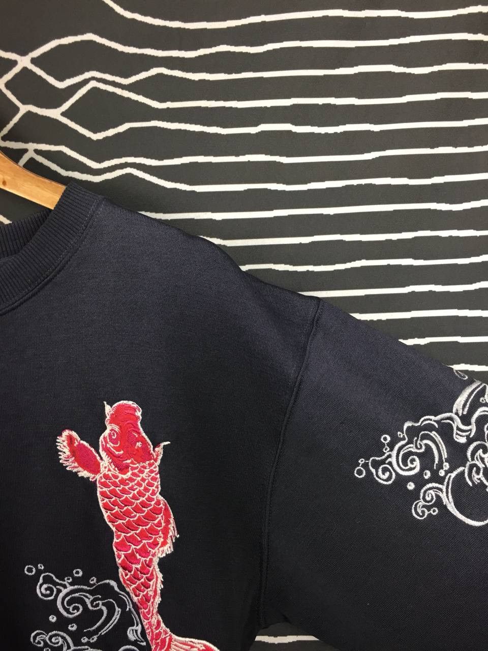 Vintage Vtg Nagomi Japanese Art Koi Fish Embroidery Sweatshirt Size US M / EU 48-50 / 2 - 6 Thumbnail