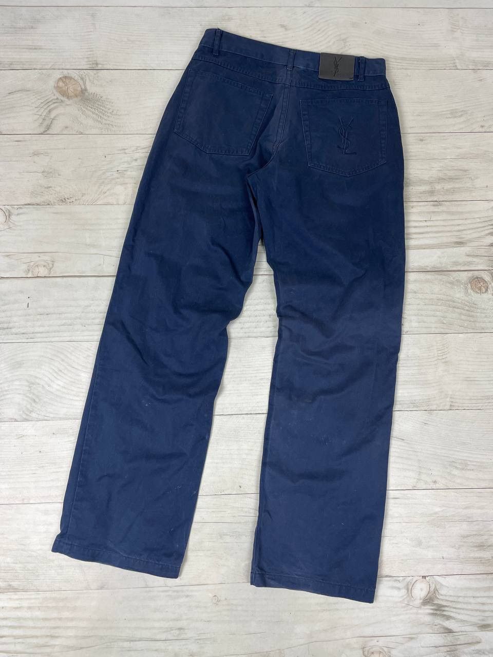 Yves Saint Laurent YSL Cotton Casual Pants Big Logo