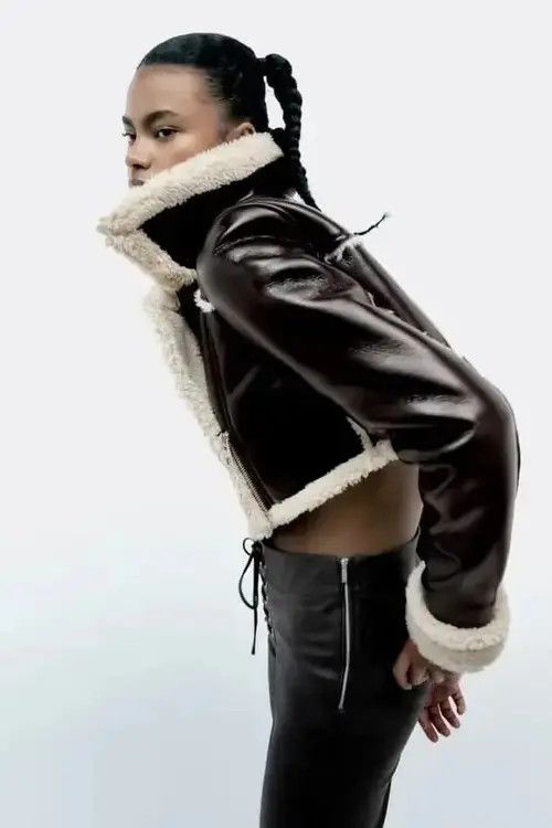 Japanese Brand × Vintage Autumn and Winter New Women's Polo Collar Fur Integrated Size ONE SIZE - 3 Thumbnail
