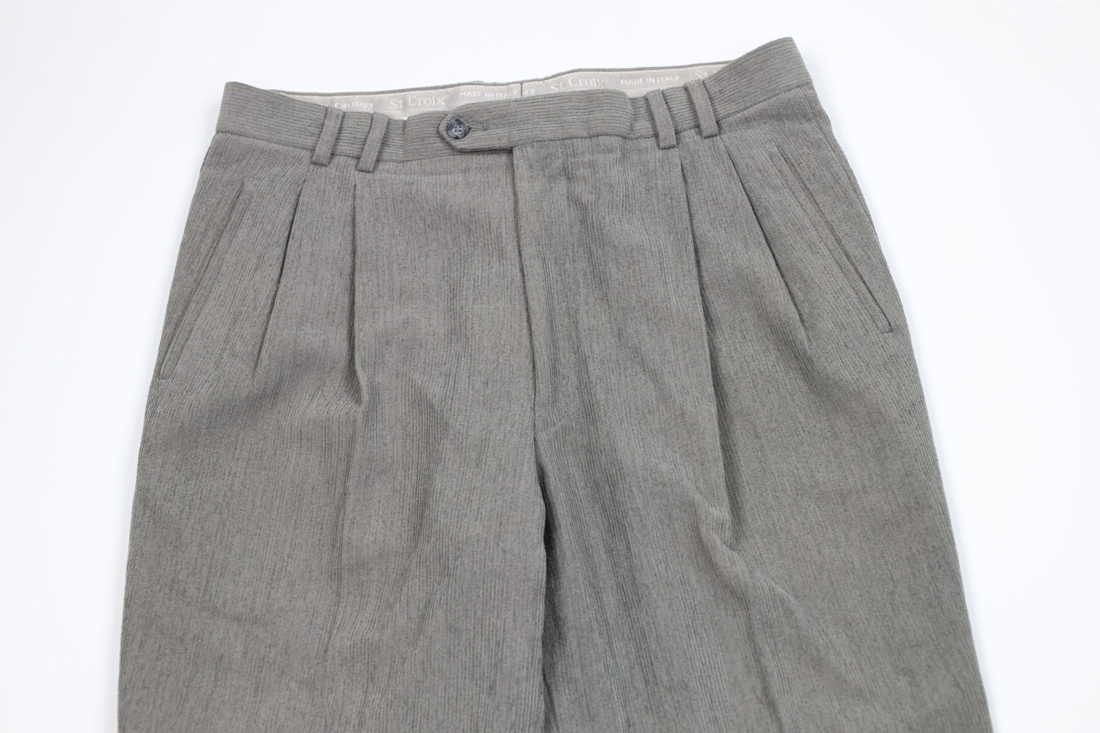 St. Croix Vintage 90s St Croix Wool Blend Wide Leg Chino Pants Size US 34 / EU 50 - 2 Thumbnail